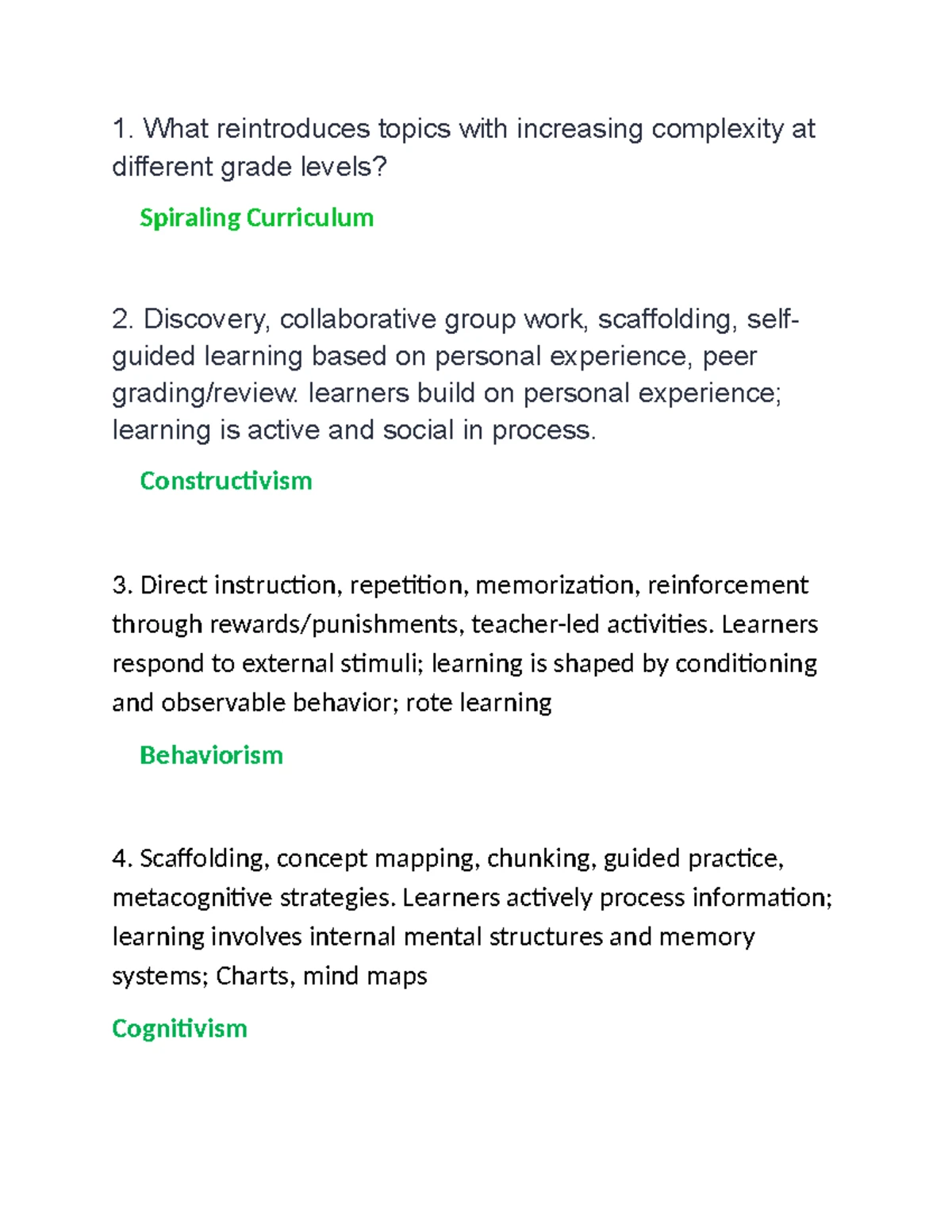 D658 Section 1: Comprehensive Vocabulary Notes for Curriculum