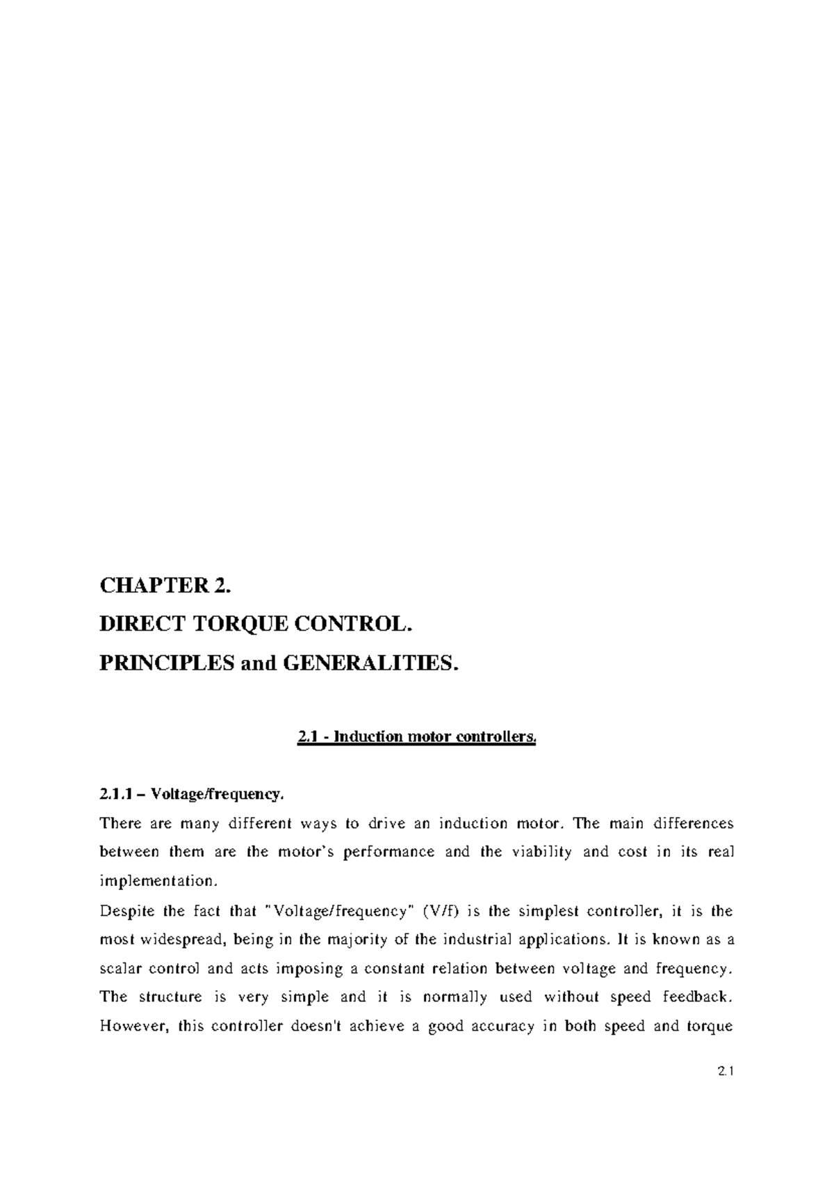 CHAPTER 2: DIRECT TORQUE CONTROL - PRINCIPLES & GENERALITIES (07) - Studocu