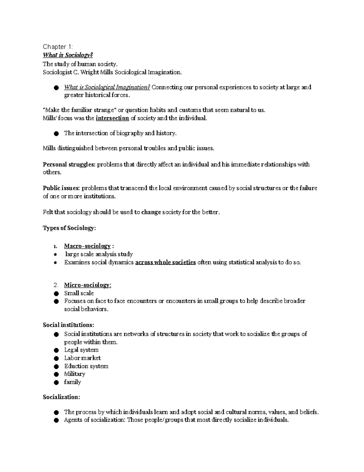 Sociology 101: Key Concepts and Theories Overview for Chapter Insights ...