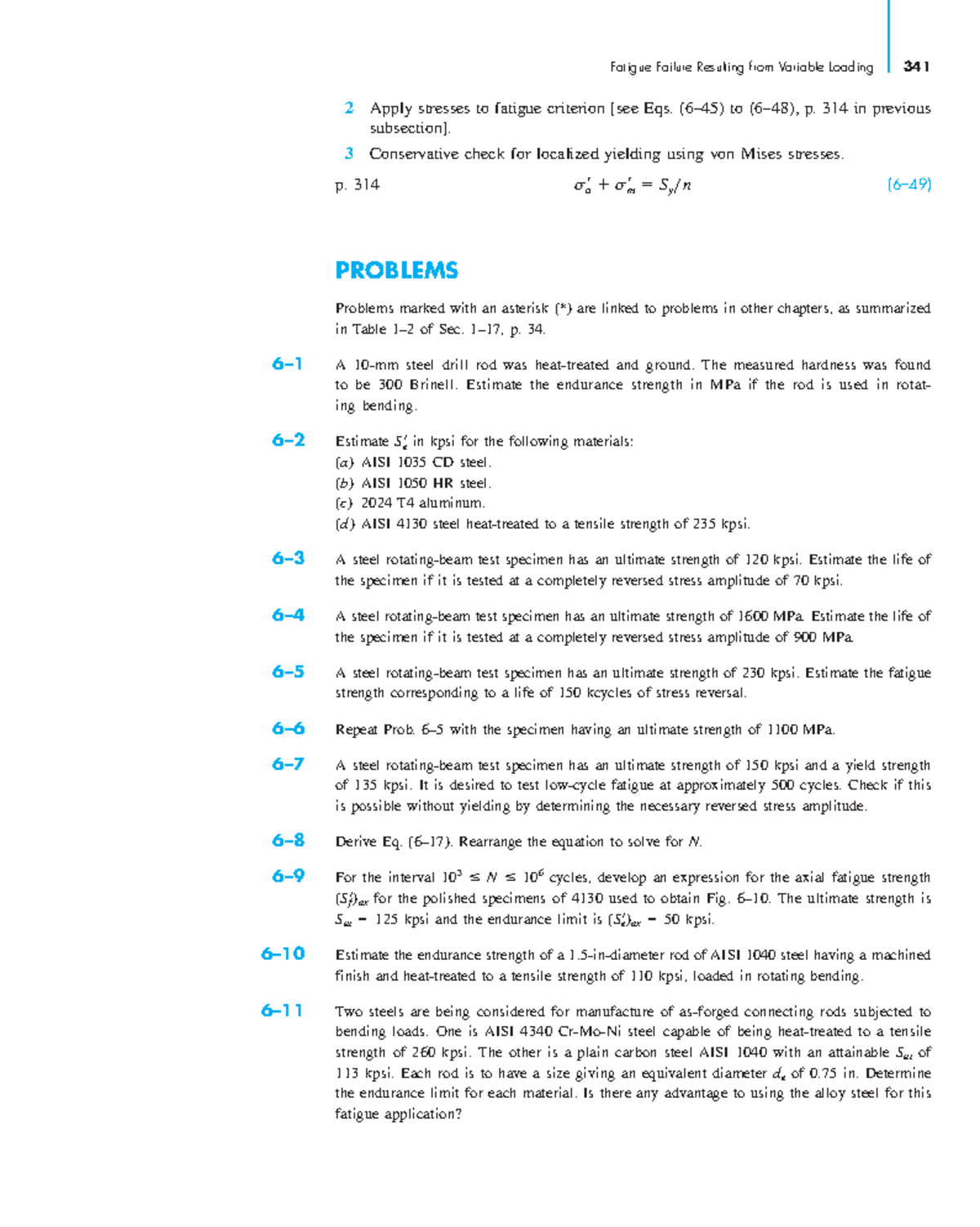 Fatigue Failure Analysis and Problems - MSc 341 - Studocu
