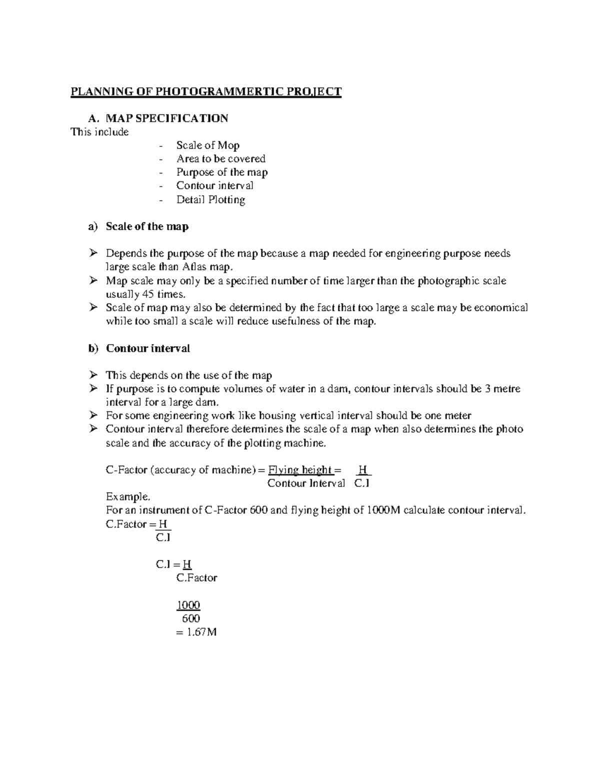 00013321 Planning OF Photogrammertic Project - PLANNING OF ...
