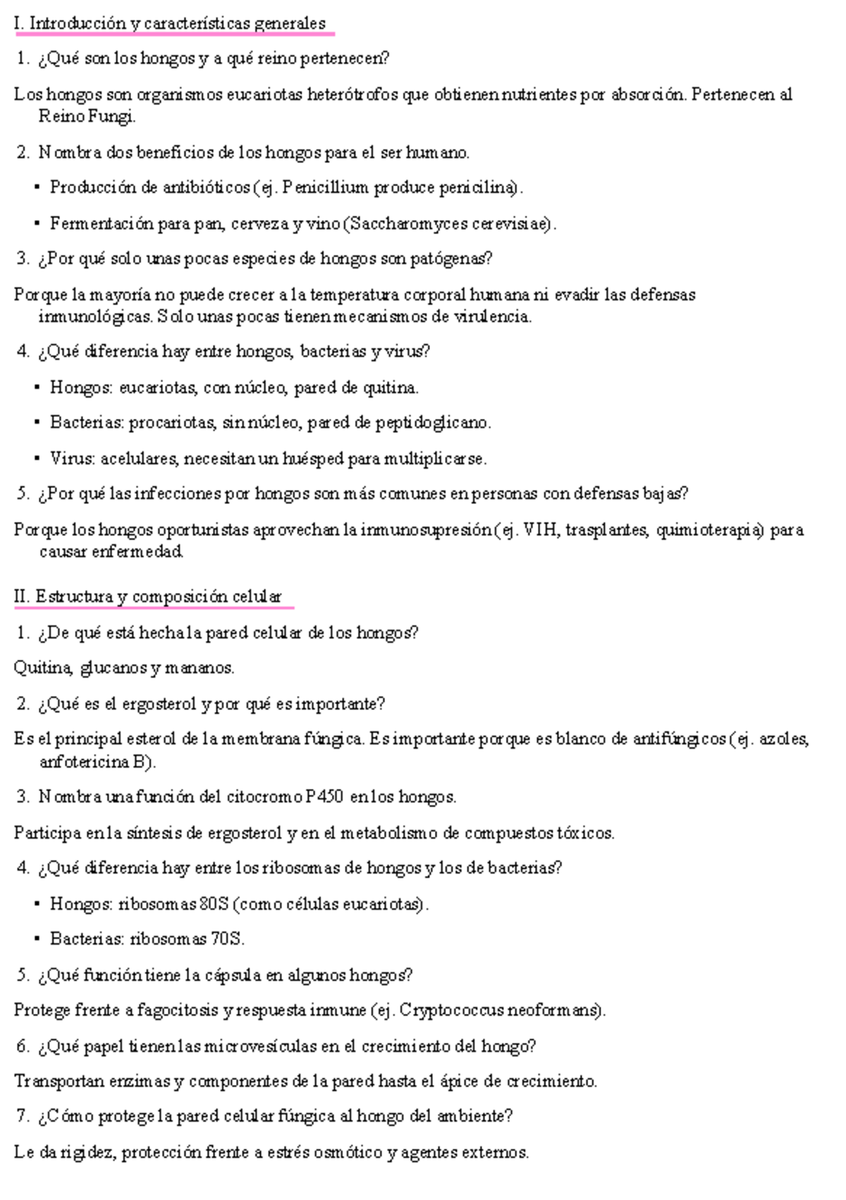 Microbiología - Tarea sobre Hongos y su Importancia en el Reino Fungi -  Studocu
