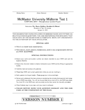 2022 2DX W2 Transduction and analog acquisition - mcmaster | mcmaster ...