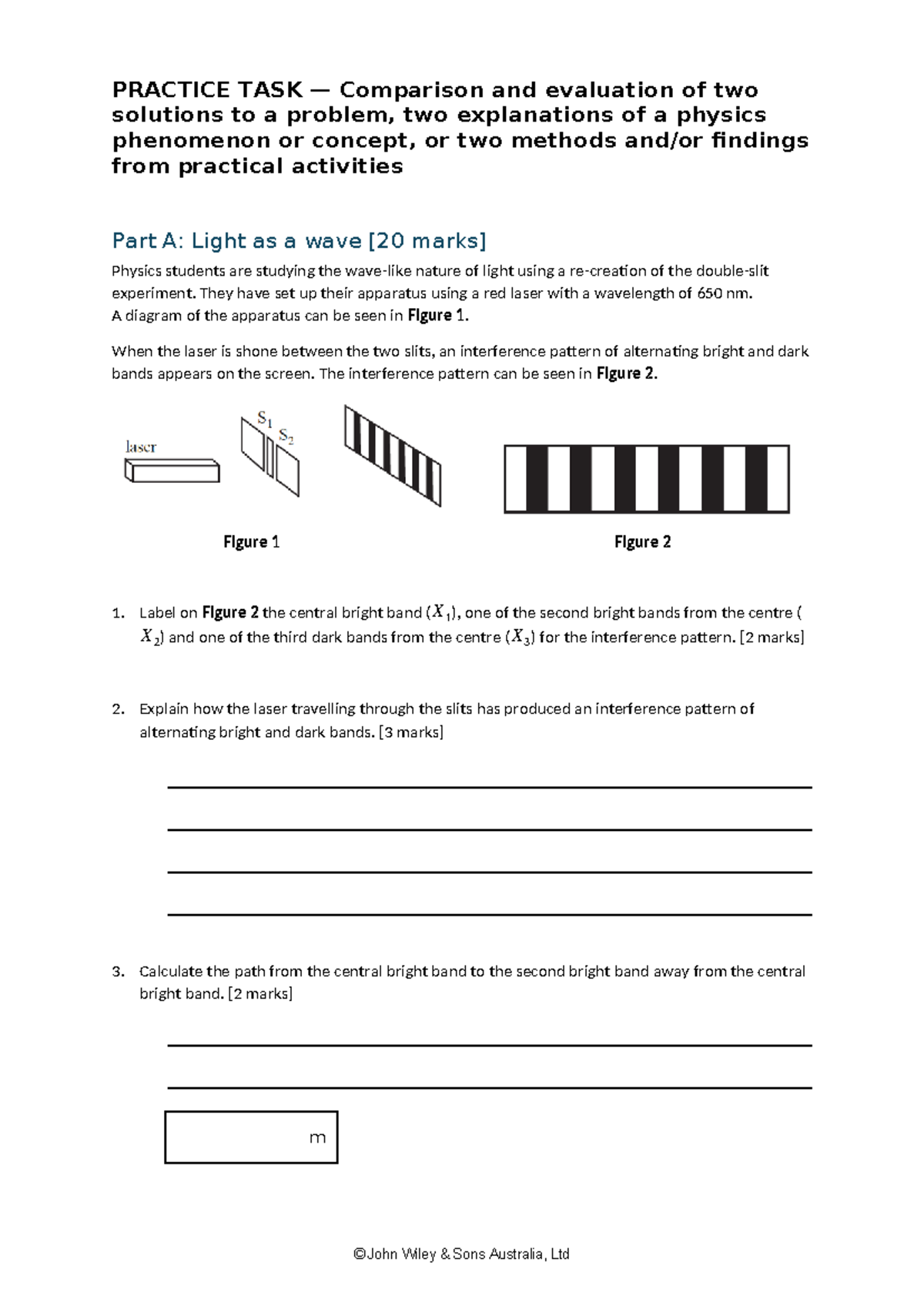 PRACTICE TASK: Light as Wave & Particle in Physics (PHYS101) - Studocu
