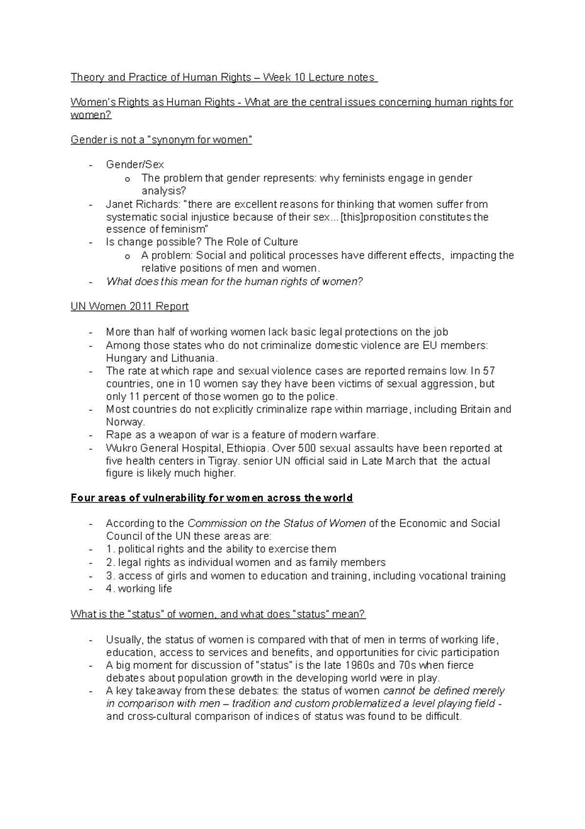 Women’s Rights as Human Rights - Theory and Practice of Human Rights ...