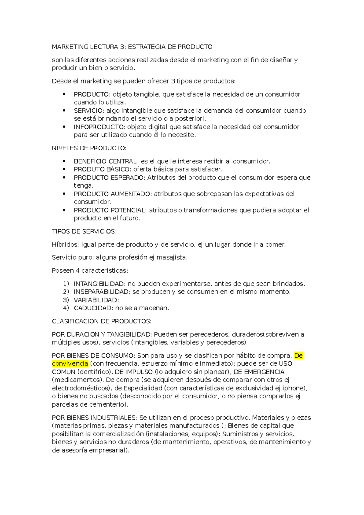 MKT 3 y 4: Estrategias de Producto y Promoción en Marketing - Studocu