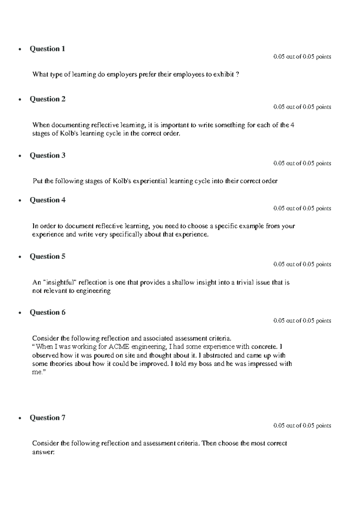 Sample/practice Exam, Questions And Answers - Weekly Quiz1b - Question ...