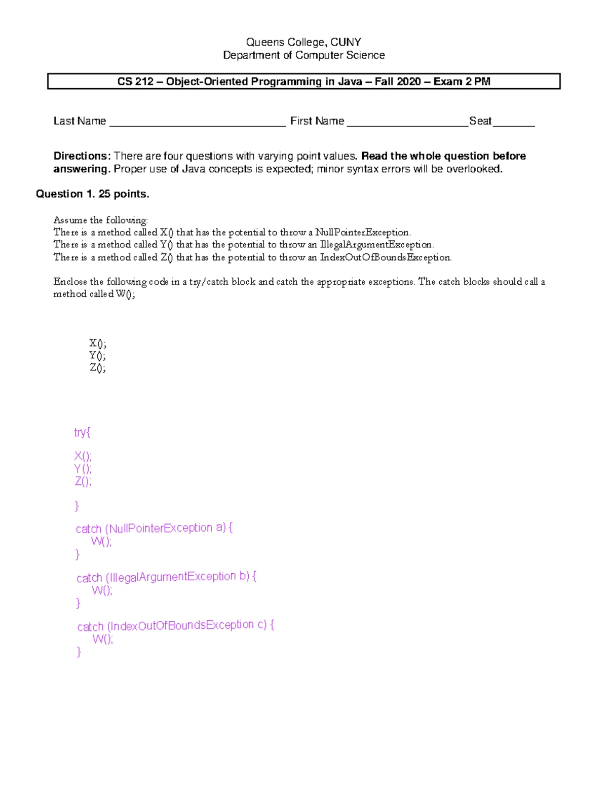 CSCI 111 Midterm Exam 1 Solutions on C++ Program Constructs - Studocu