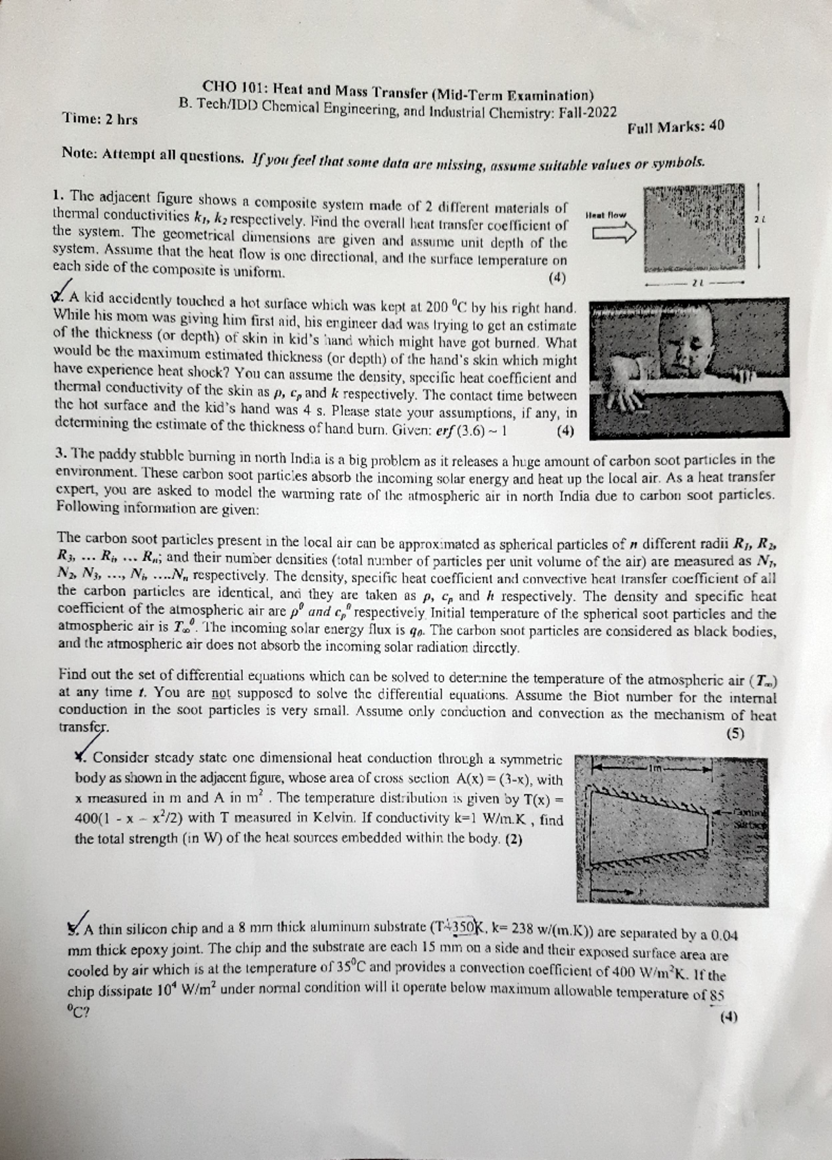 HMT(CHO 101) Midsem - HMT Notes - CHO 101: Heat and Mass Transfer B ...