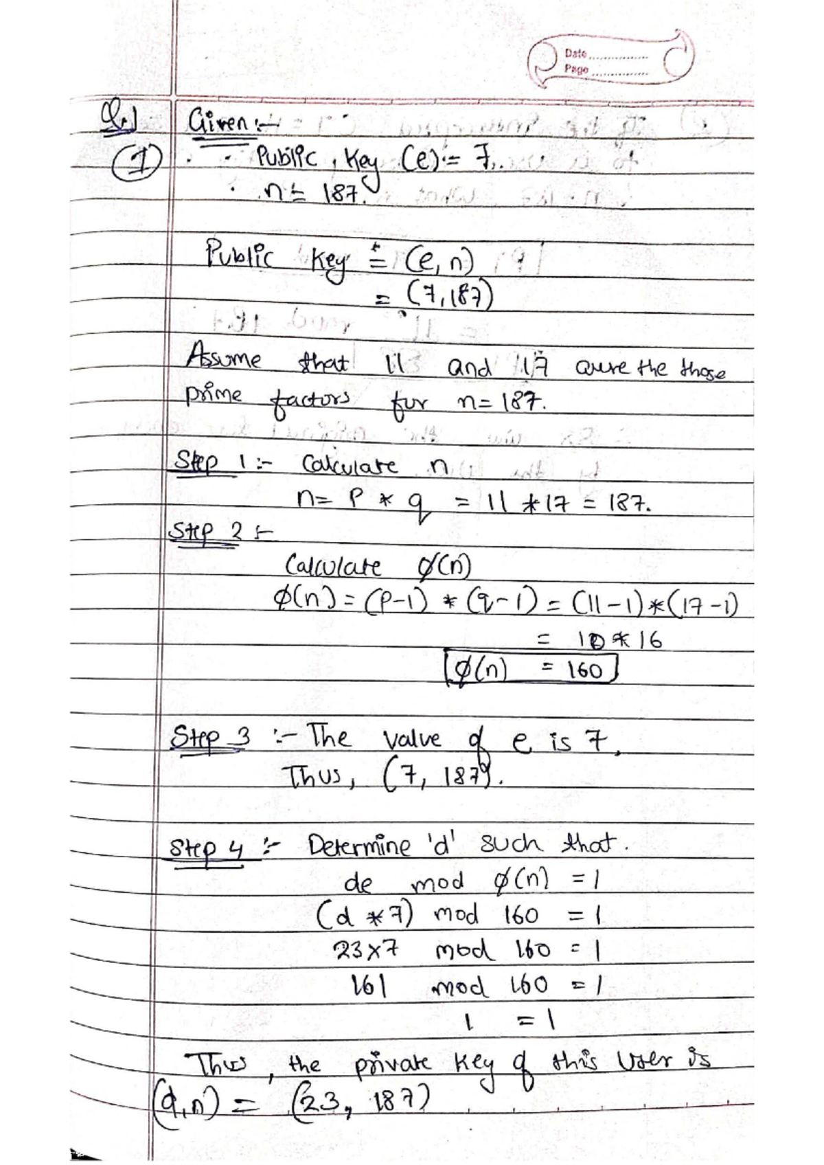 Sample Paper Solution - Cryptography & System Security - Studocu