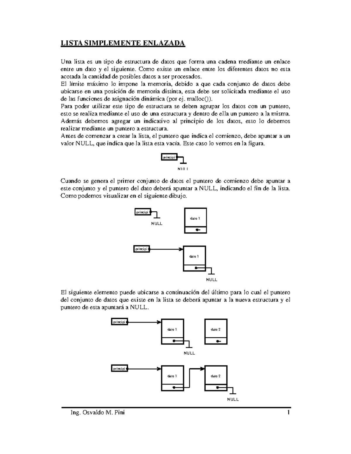 Listas Simples: Estructura de Datos en Estructura II - Studocu