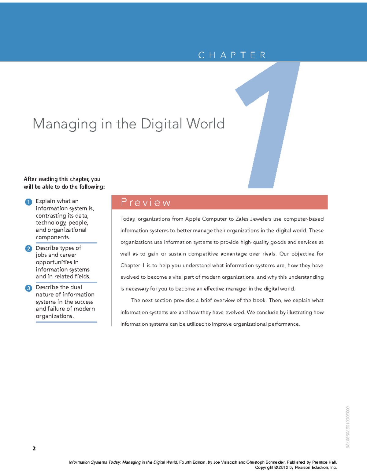 Information Systems Today: Chapter 1 Overview & Key Concepts - Studocu