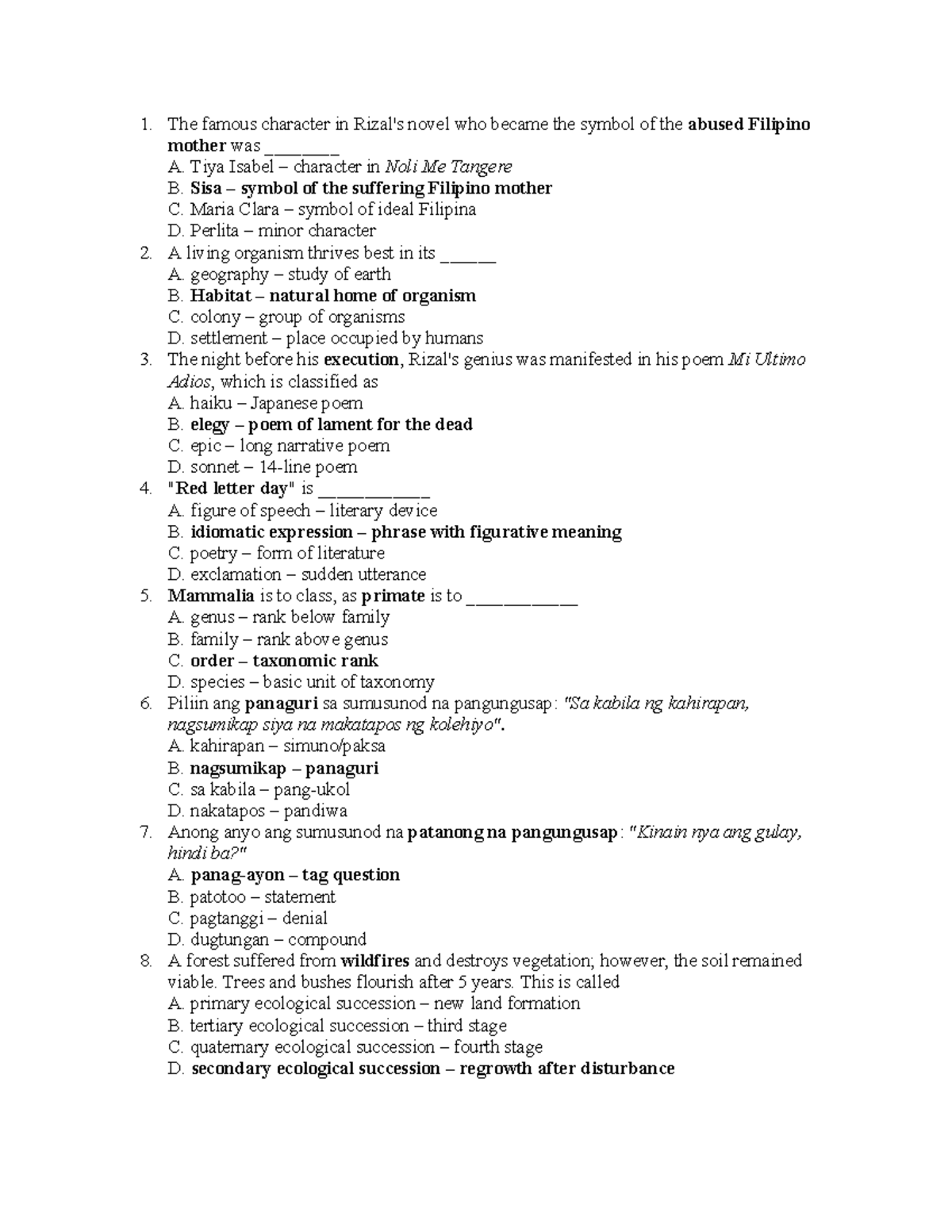 GEN ED 1ST SEM - Comprehensive Study Guide for Final Exam - Studocu