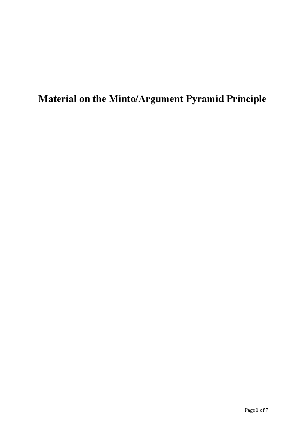 Minto Argument Pyramid - Material on the Minto/Argument Pyramid ...