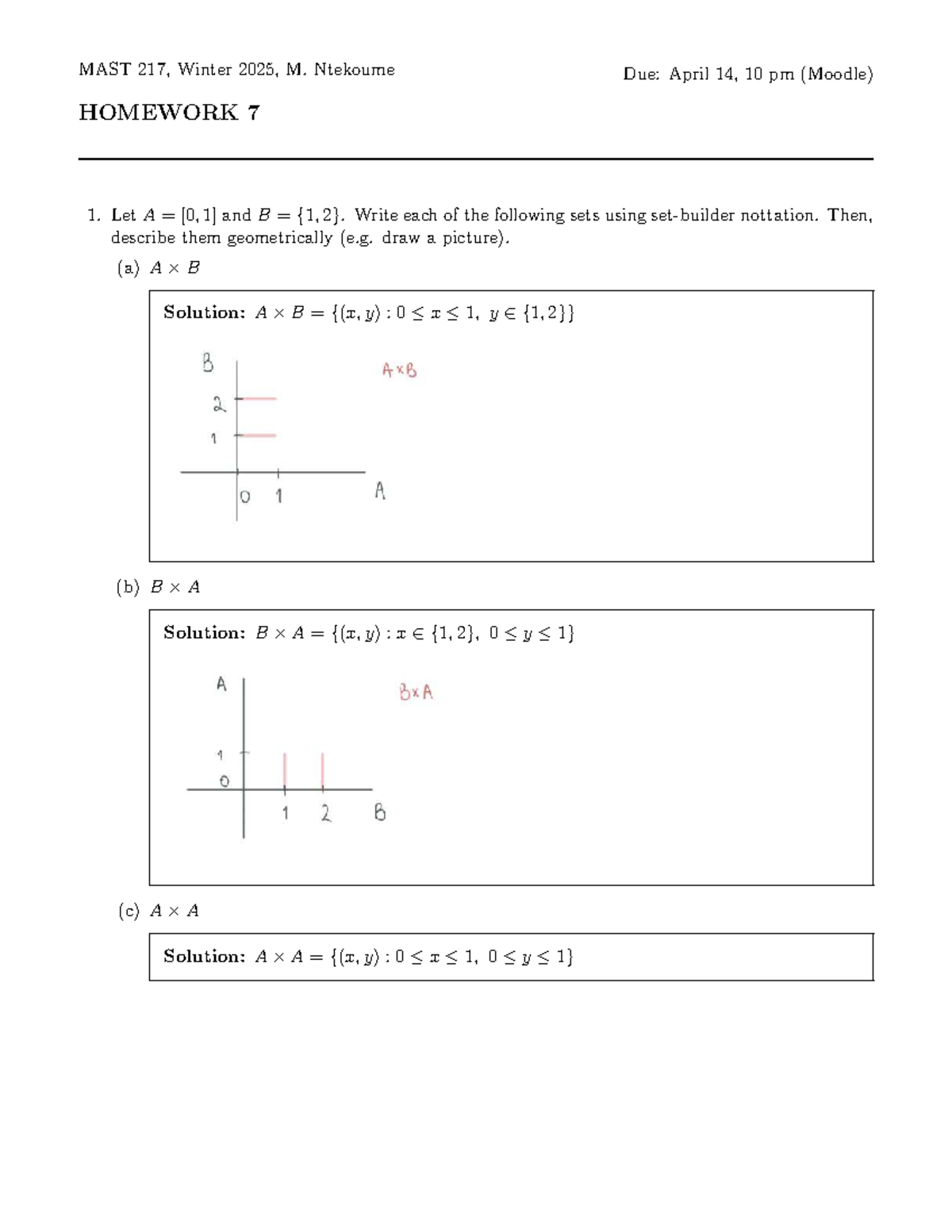 Mast 217 Winter 2025 homework 7 solutions and explanations - Studocu