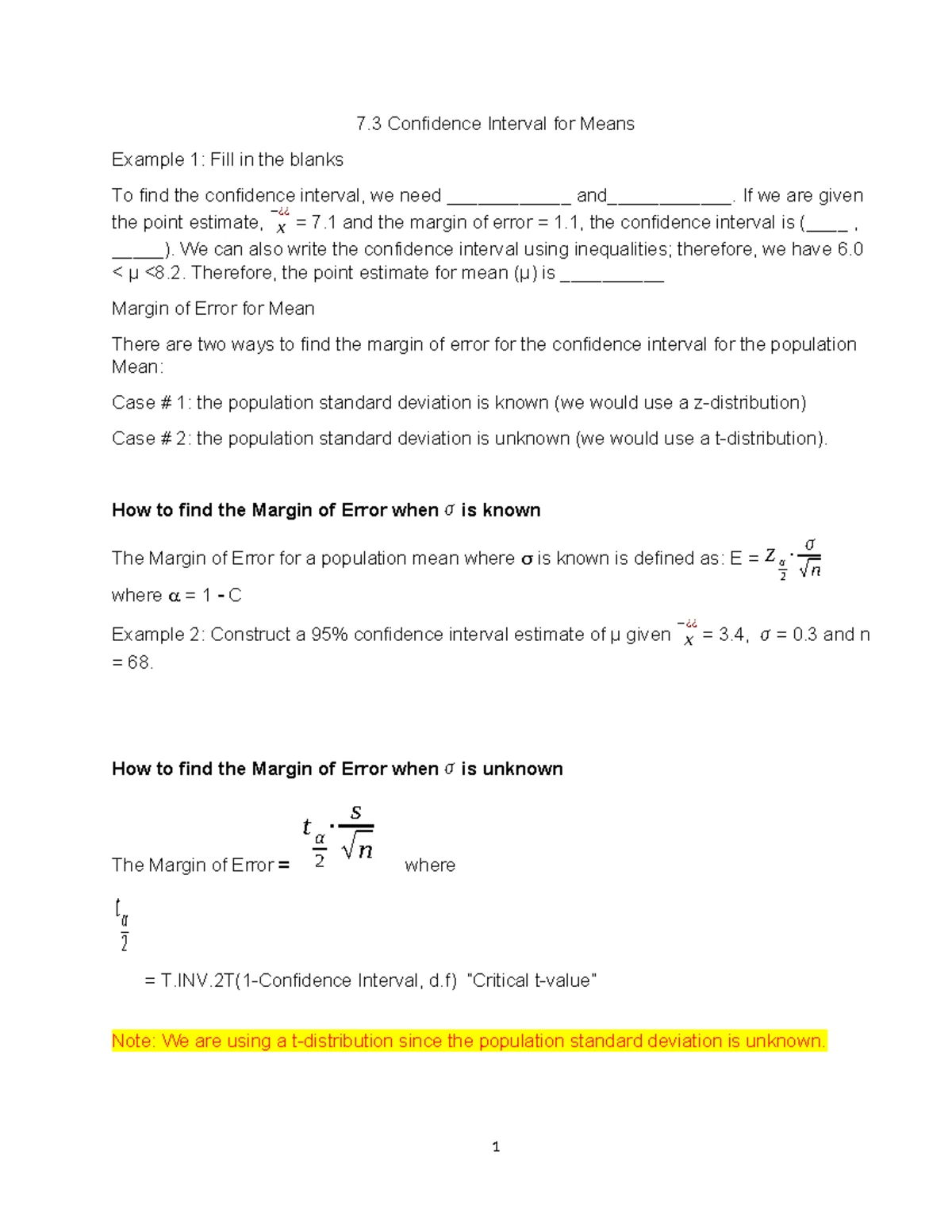 Chapter 1: Intro to Statistics - Key Learning Objectives & Concepts ...