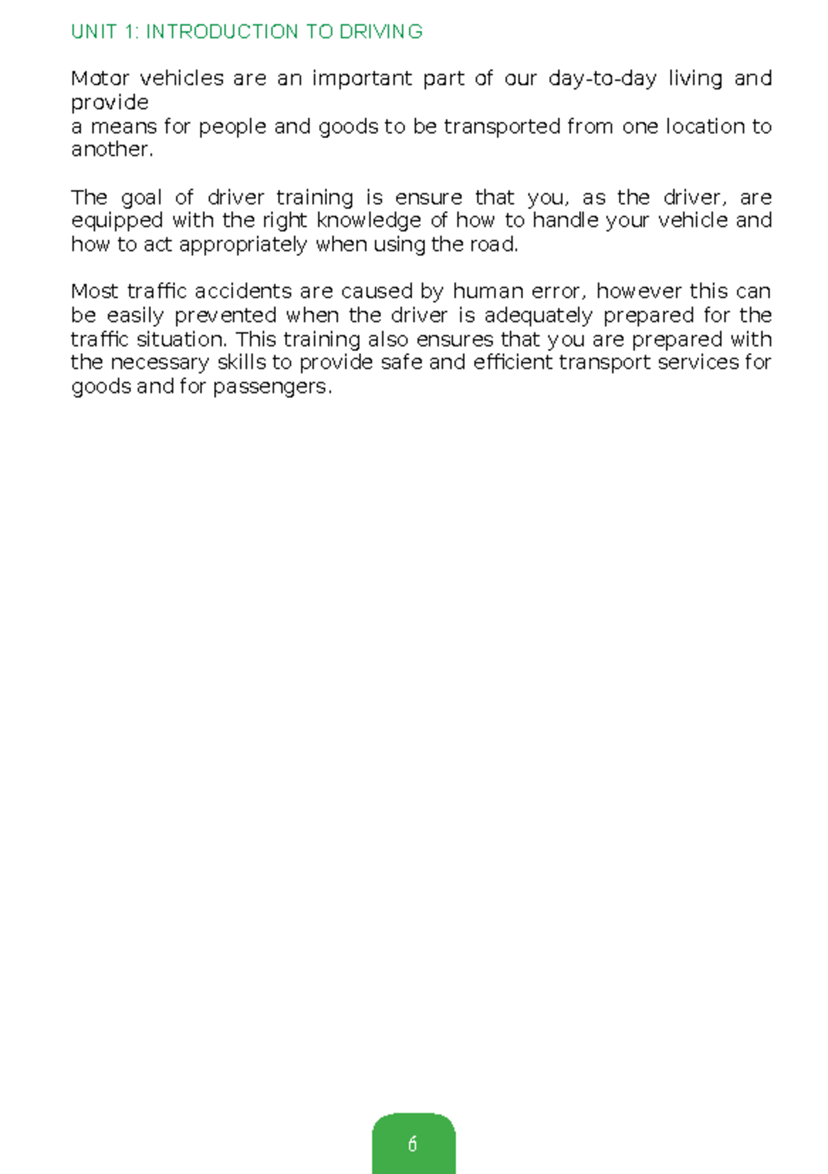 Driving Training Module: Key Concepts & Rules for Safe Driving - Studocu