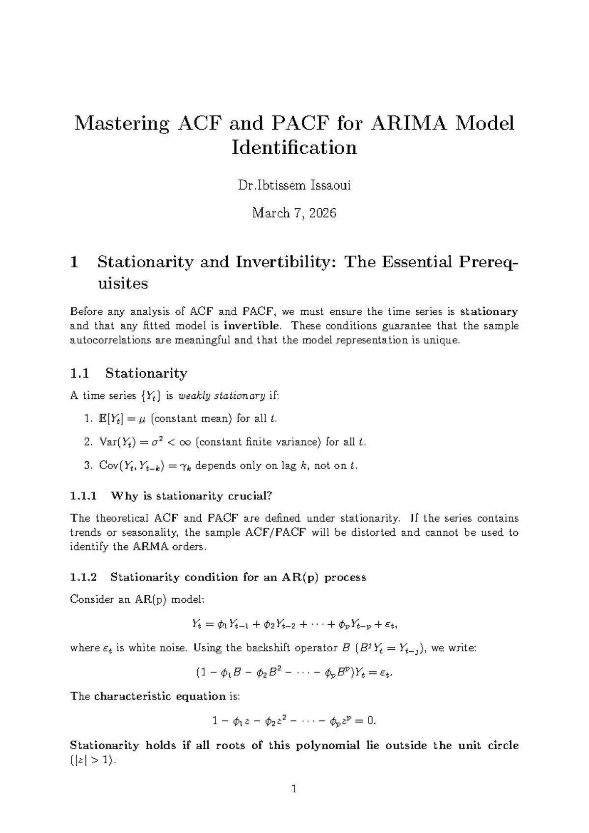 Mastering ACF and PACF for ARIMA Model Identification (STAT 101) - Studocu