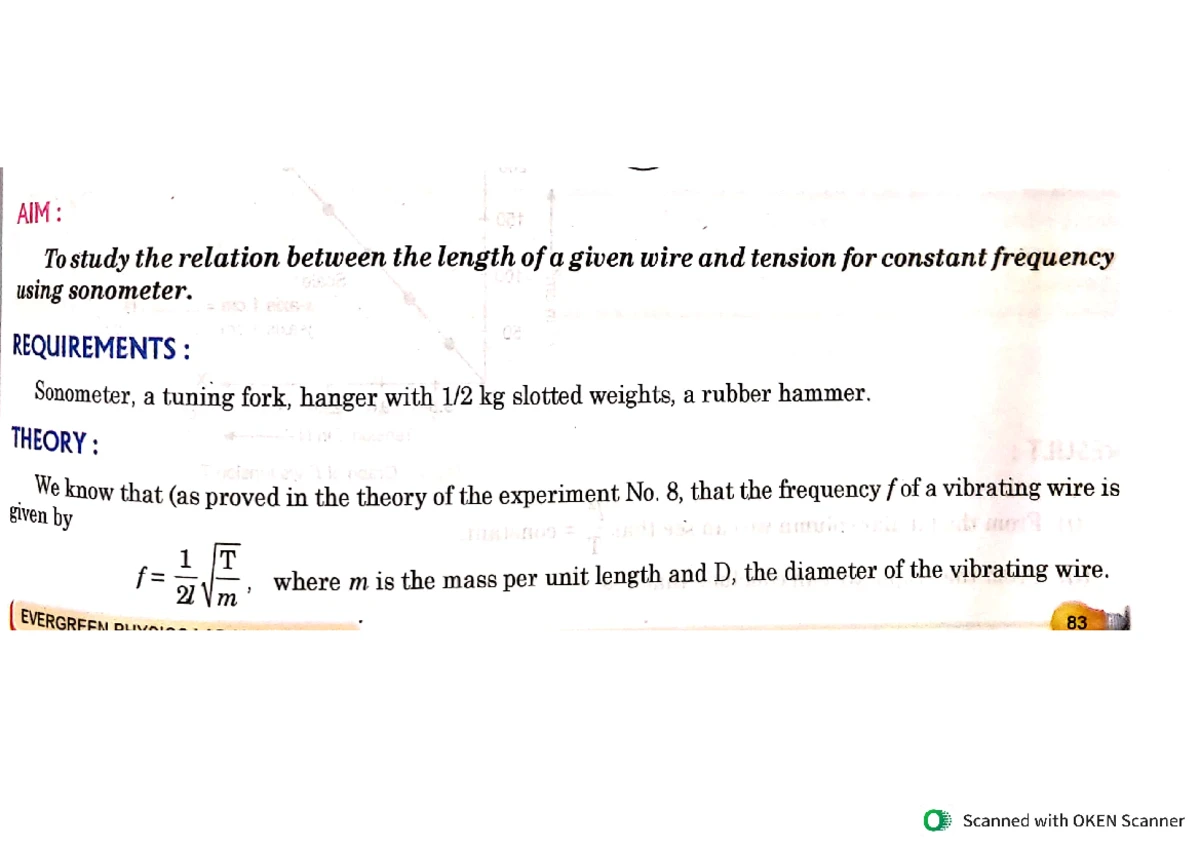 11 class experiment (helical spring) - AIM: force constant of helical ...