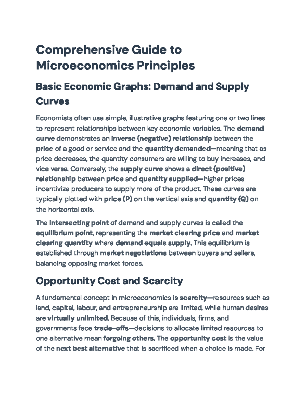 Microeconomics Principles (ECO101): Demand, Supply & Market Equilibrium ...