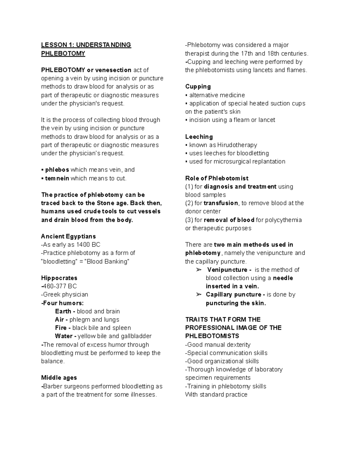 PMLS 2: Phlebotomy Fundamentals, Safety Protocols, and Incident ...