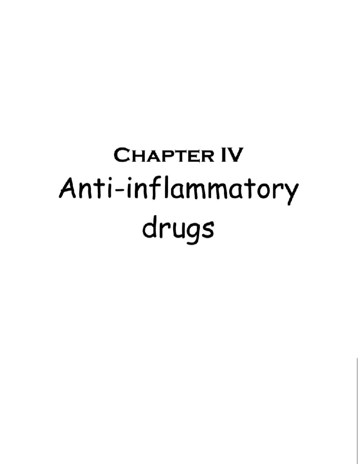 NSAIDS-physiology pathology - CHAPTER IV Anti-inflammatory drugs Non ...