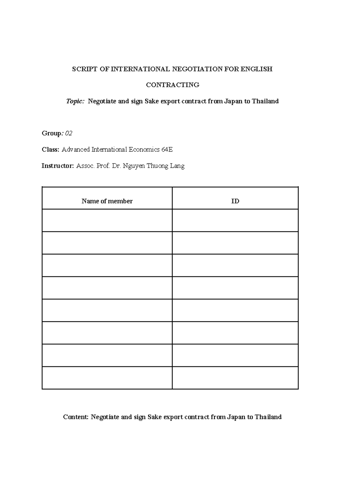Script-nb-tl - kịch bản đàm phán - SCRIPT OF INTERNATIONAL NEGOTIATION ...