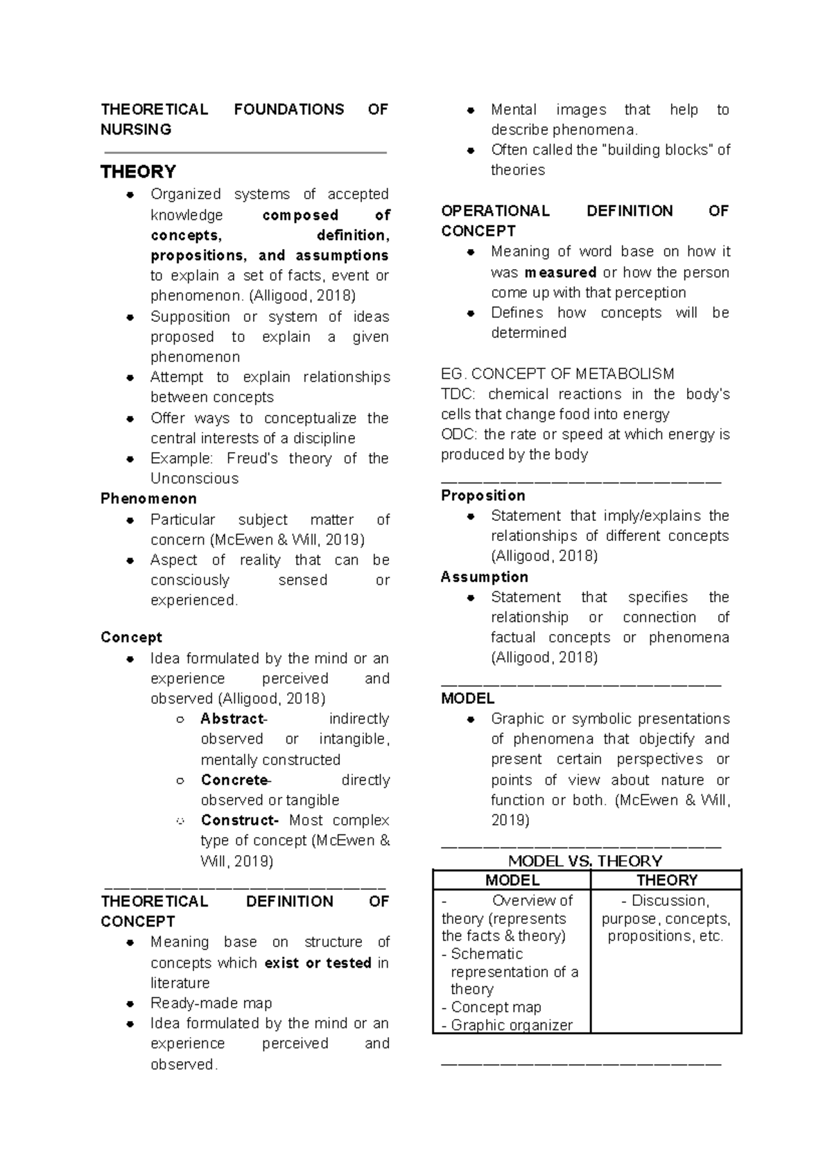 TFN- Theoretical Foundations of Nursing: Concepts and Models Review ...