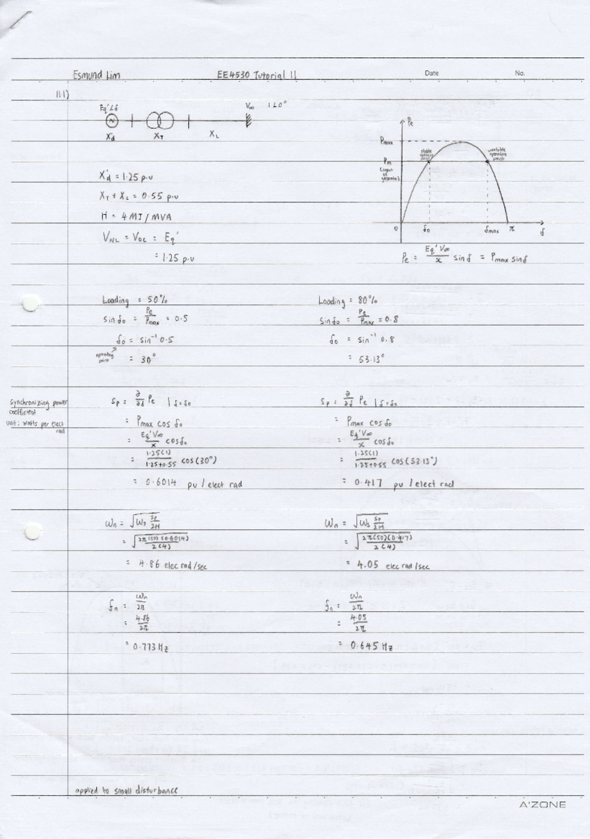 EE4530 Tutorial 11: Detailed Solution for Problem Set - Studocu