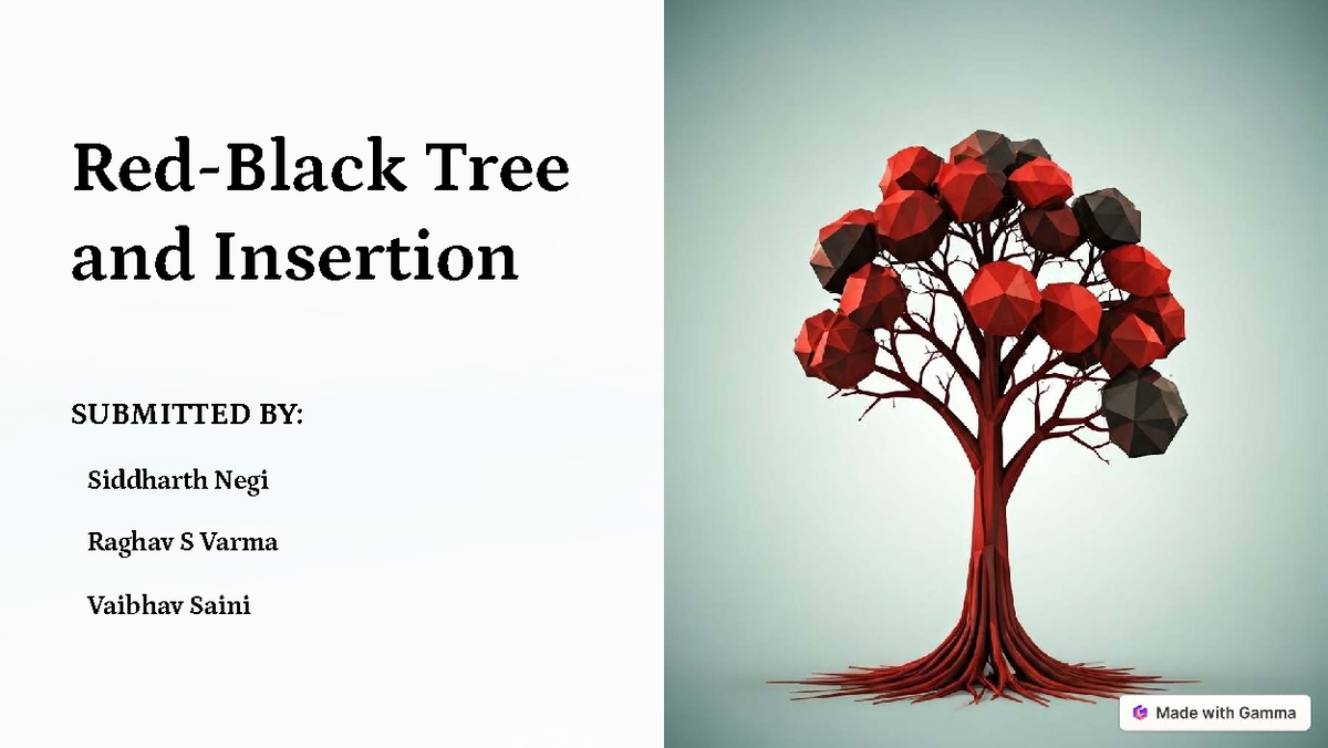 Red-Black Tree Insertion: Efficient Operations and Applications - Studocu