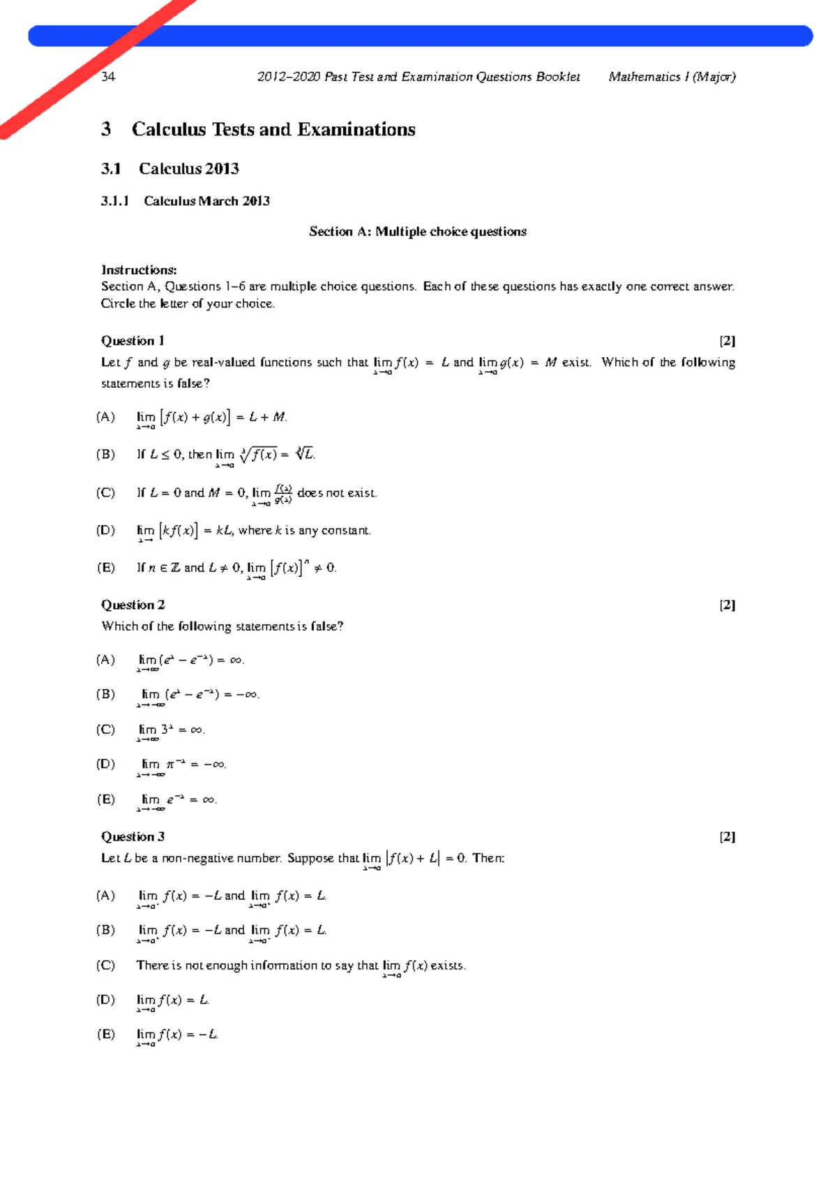 Math 120 Final Exam Integral Practice Questions - Studocu