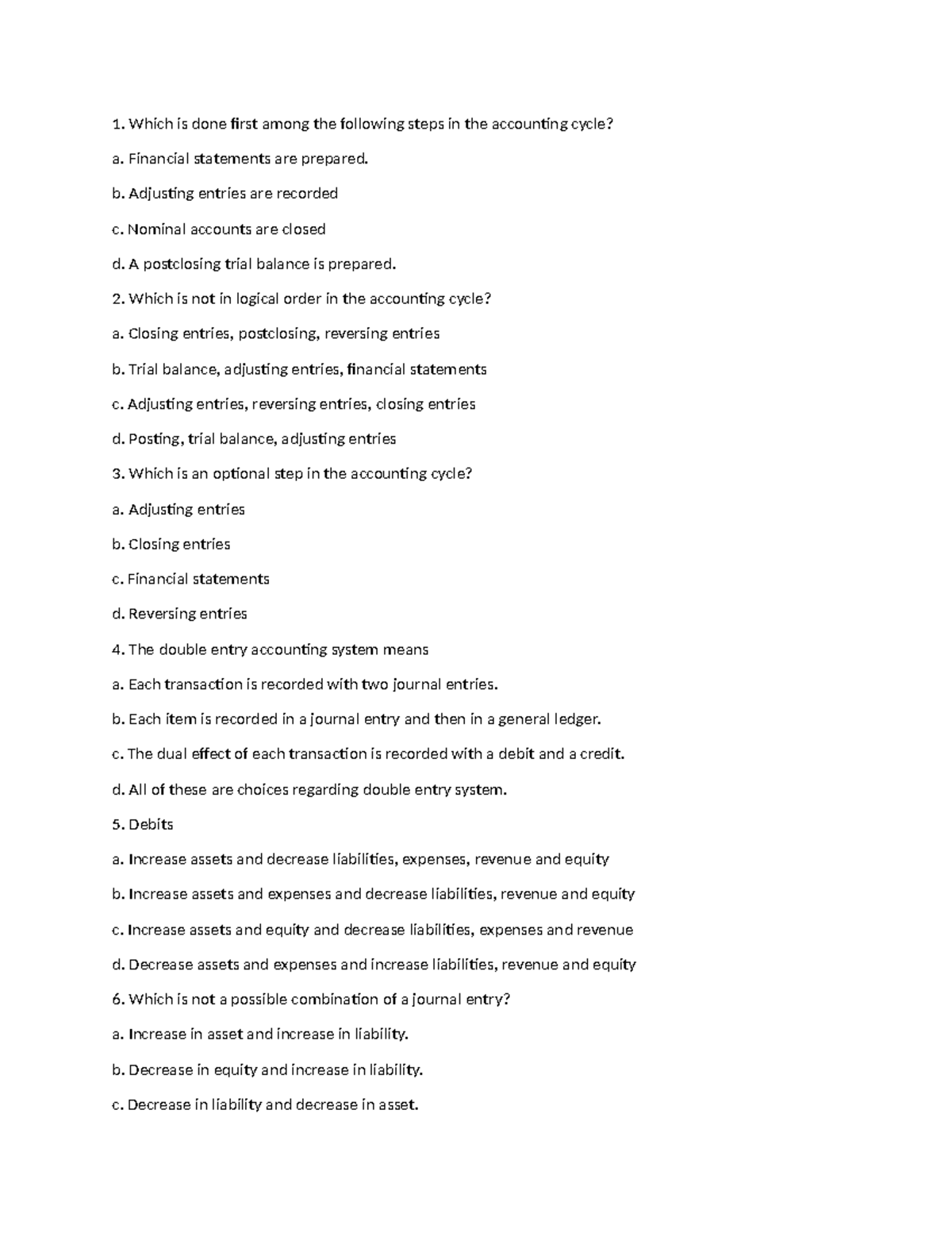 AKLA - Accounting Cycle Steps and Adjusting Entries Guide - Studocu