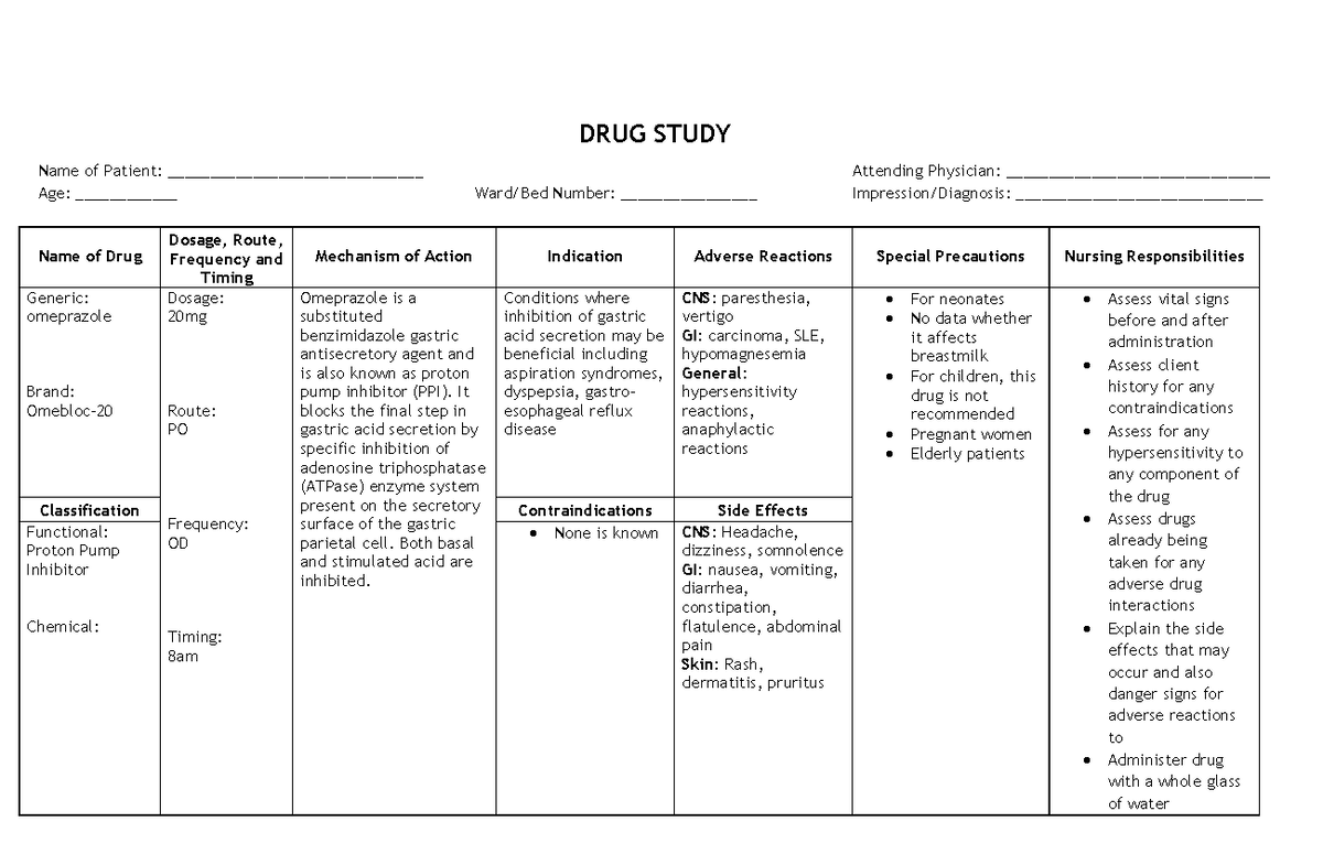 Omeprazole Drug Study: Clinical Insights and Patient Considerations ...