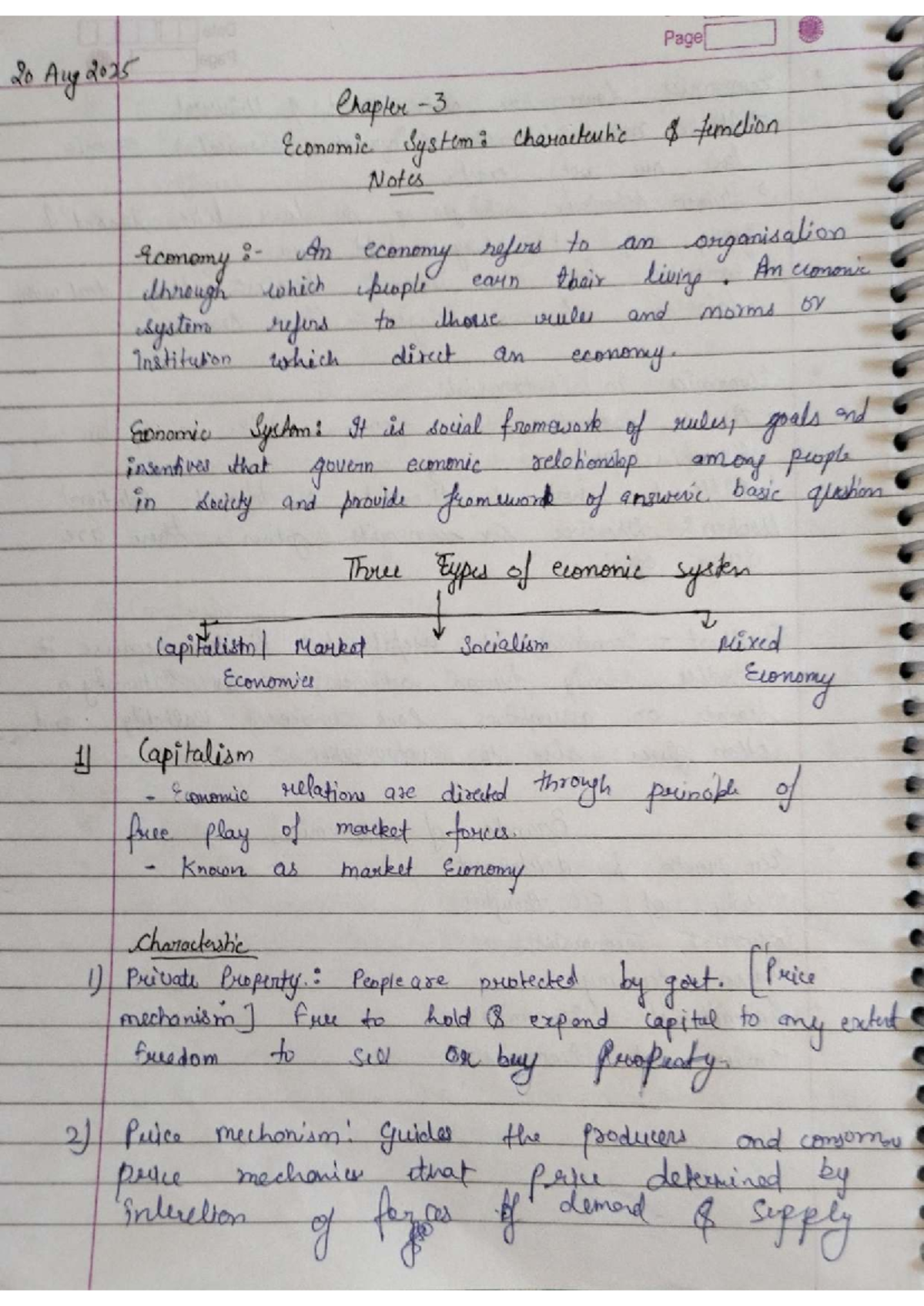 Economic System: Characteristics & Functions - Notes for Ballb 1st Year ...