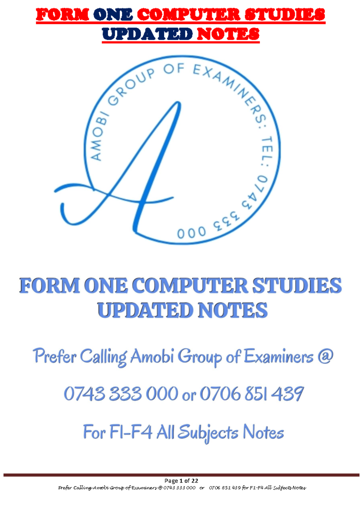 F1 COMP Updated Notes: Summary of Operating System Functions - Studocu