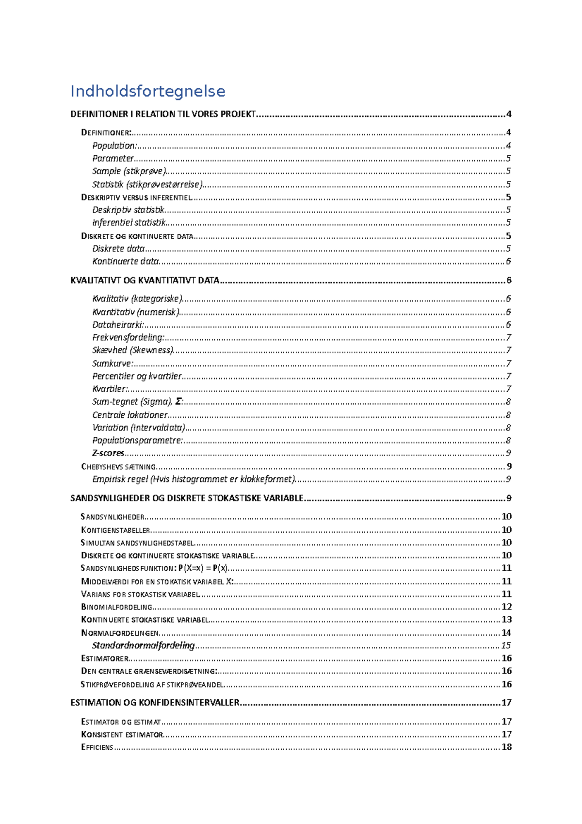 Statnoter 2020 - Omfattende Kvantitativ Metode og Statistik Noter - Studocu