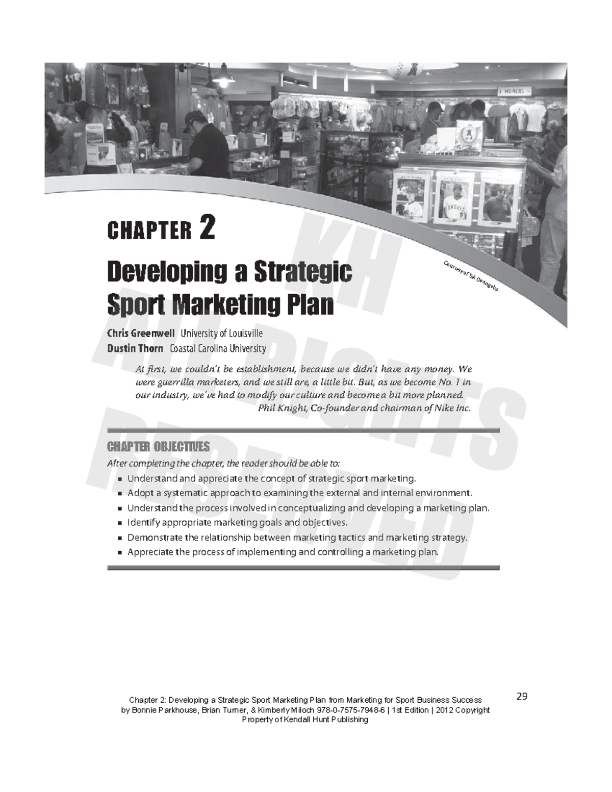 Developing Strategic Sport Marketing Plan (SPM 101) - Chapter 2 ...