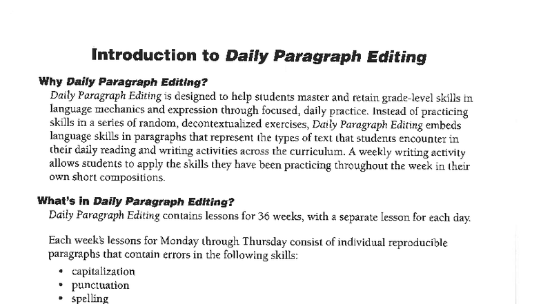 Grade 4 Daily Paragraph Editing: Skills Mastery and Practice EMC 2727 ...
