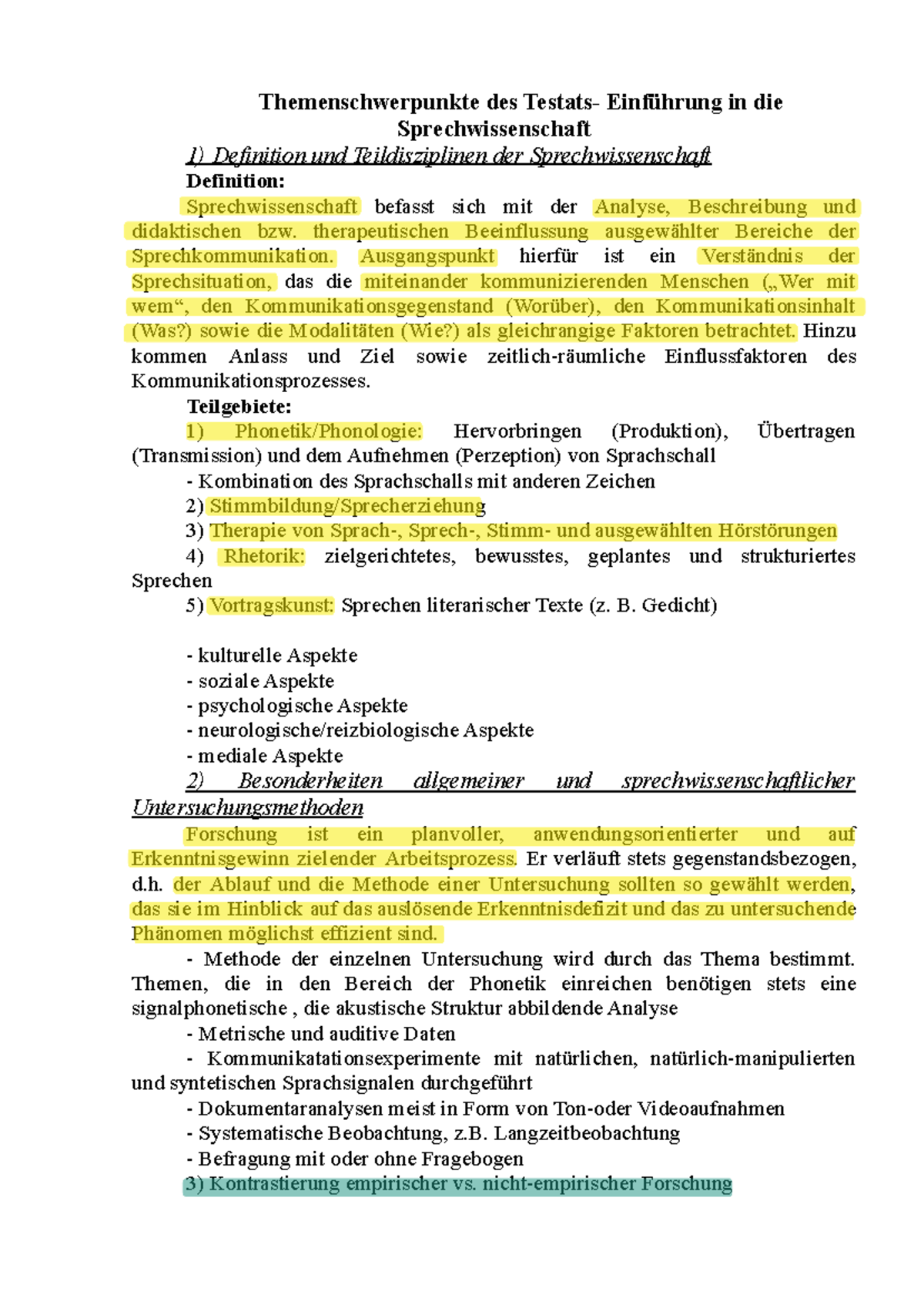 Testate Fragen - Themenschwerpunkte des Testats- Einführung in die ...
