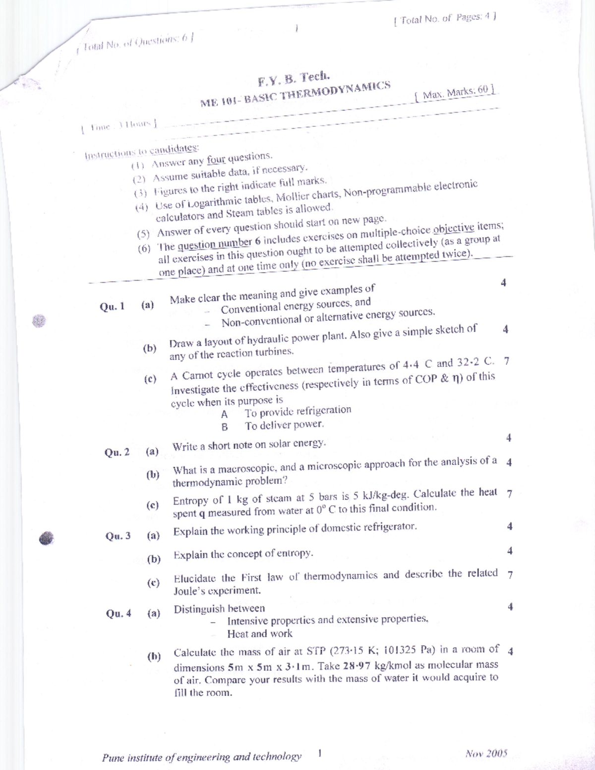 Basic Thermodynamics - Practice Work Notes - Studocu