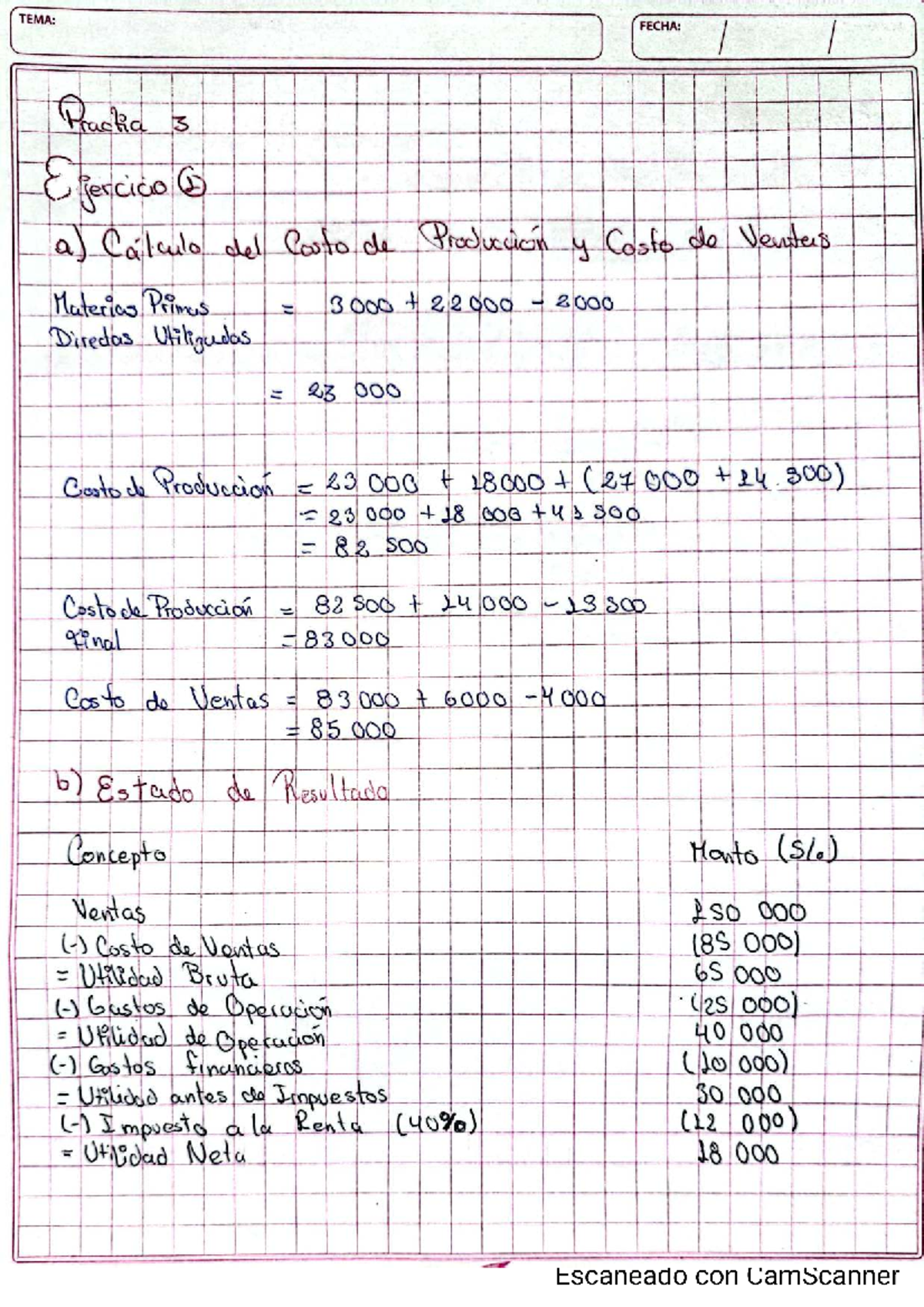 Práctica 3 - Ejercicios de Ingeniería de Costos y Presupuestos - Studocu