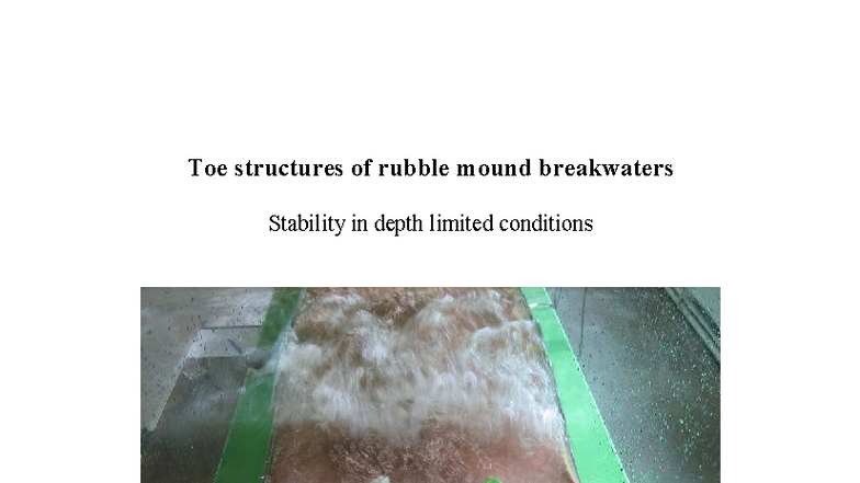 Toe Stability of Rubble Mound Breakwaters in Depth Limited Conditions ...