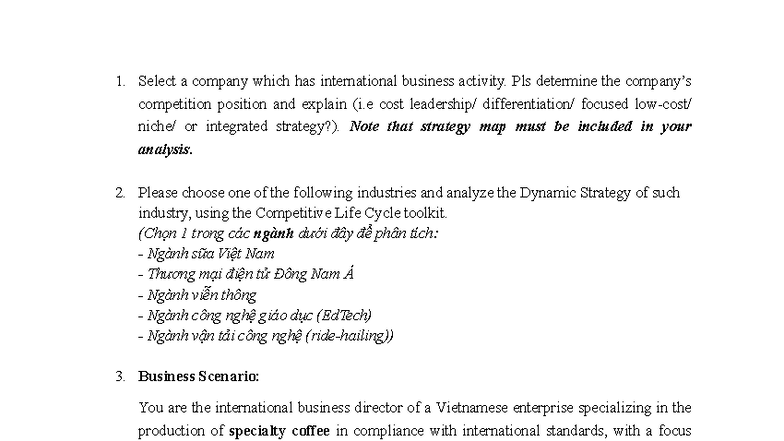 Assignment 2 - International Business Strategy Analysis (mnmn) - Studocu