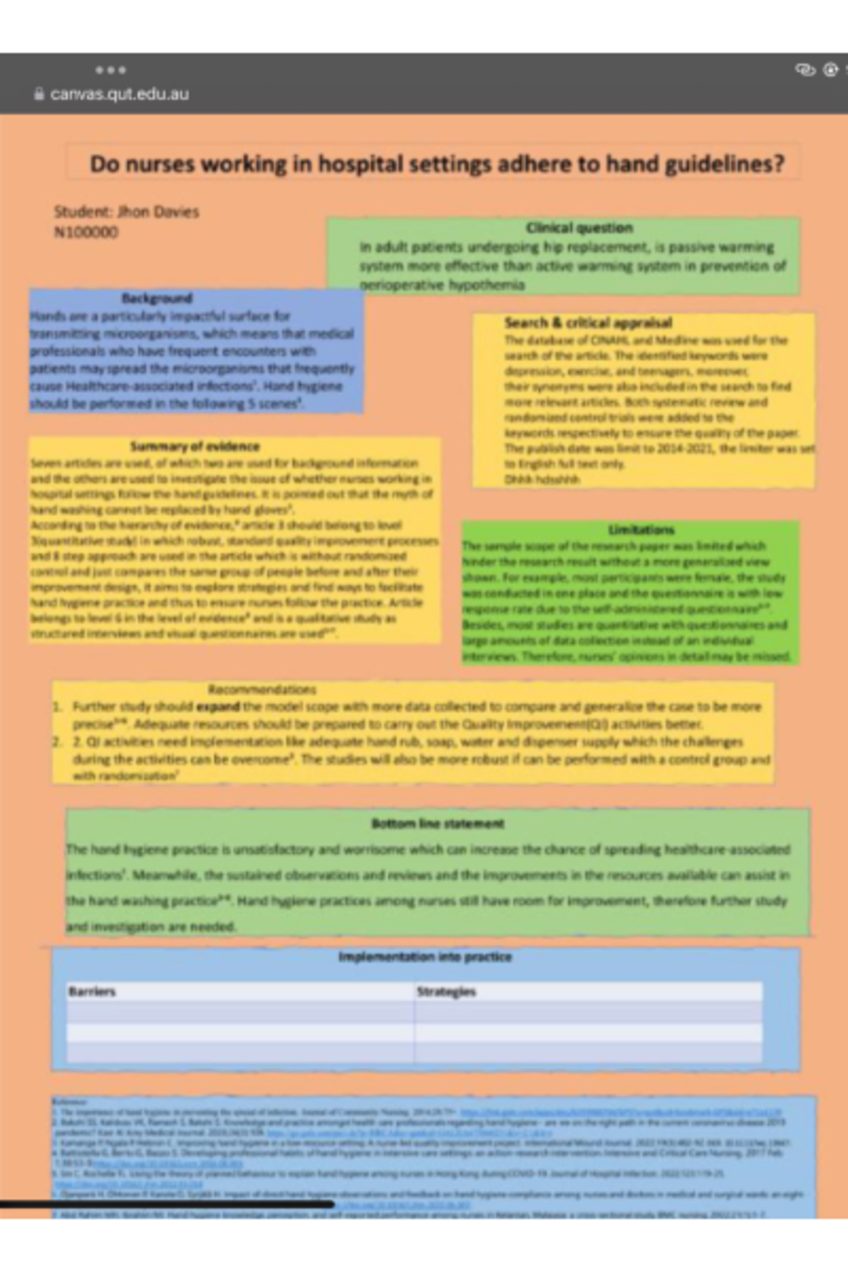 NUR 301: Assessment of Hand Hygiene Adherence Among Hospital Nurses ...
