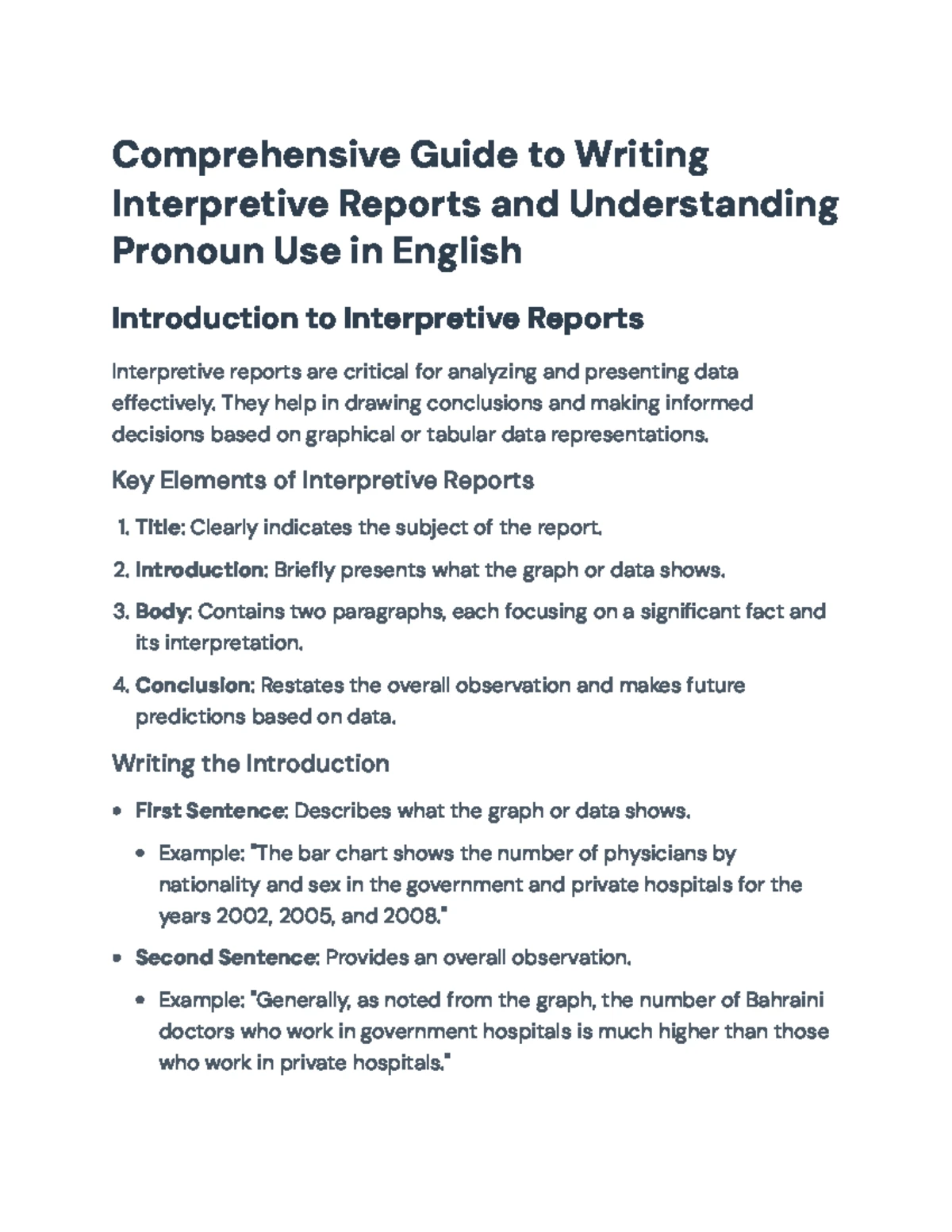 Writing an Interpretive Report: Structure & Guidance (ENG 101) - Studocu