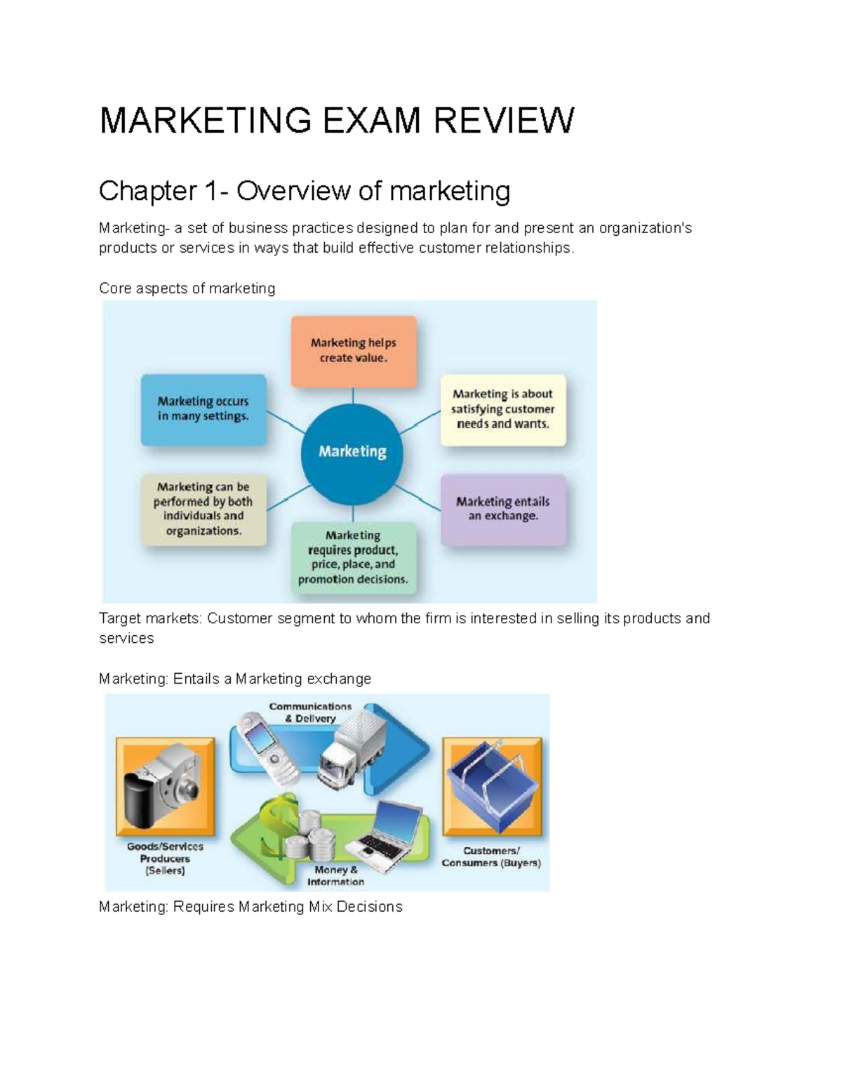 Marketing 101: Comprehensive Exam Review Guide - Studocu