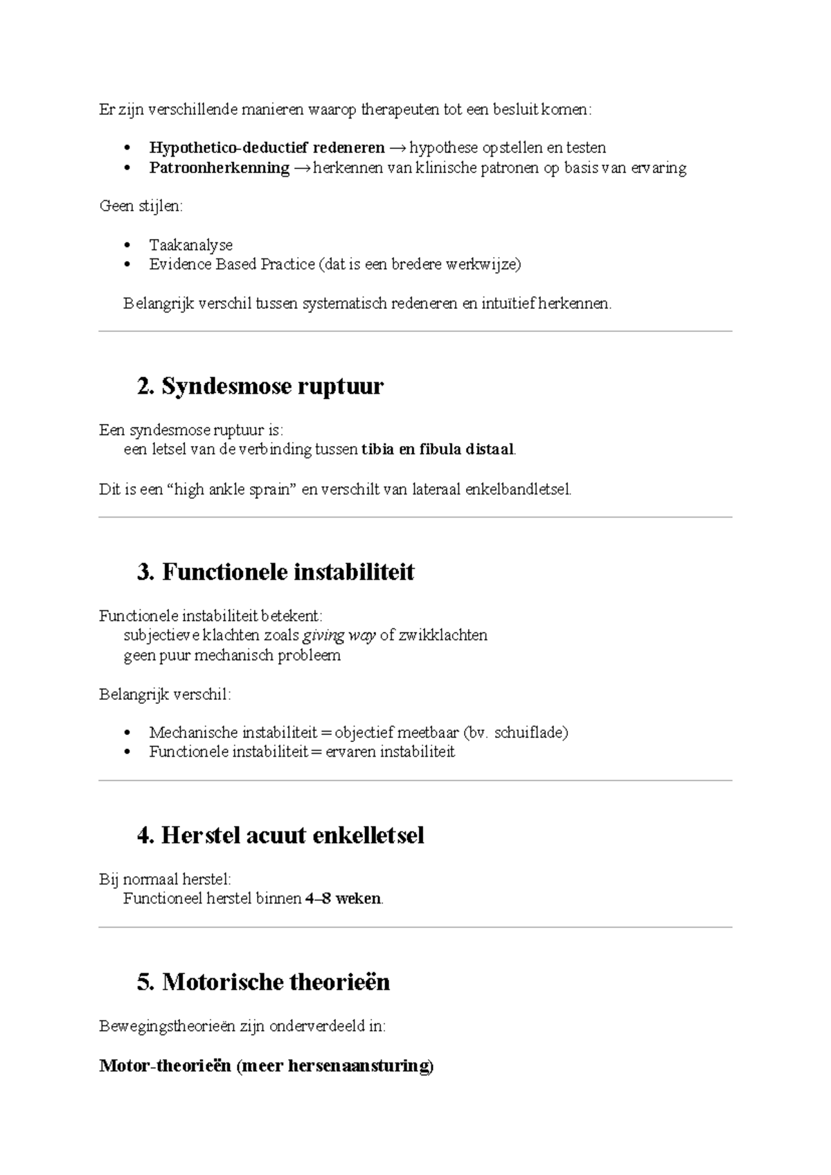 Week 2 - Syndesmose Ruptuur en Functionele Instabiliteit in Therapie ...