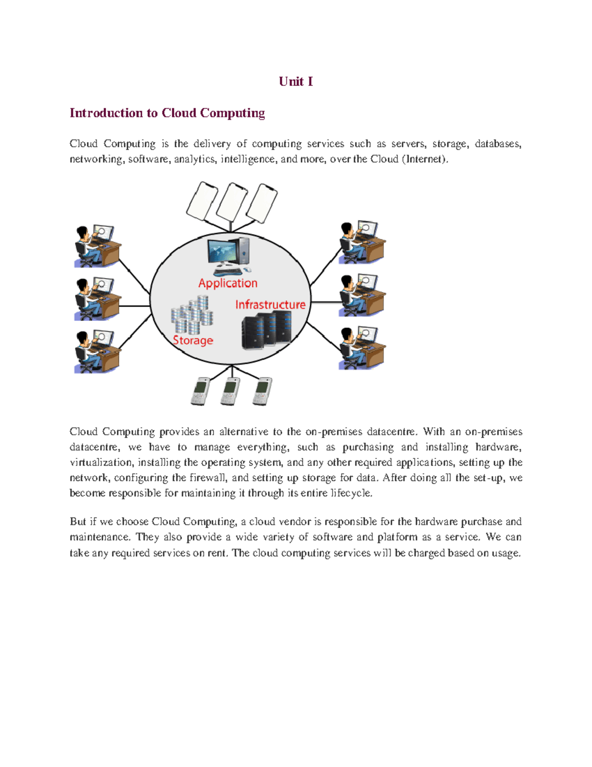 Cloud Computing Overview and Characteristics - Unit I 04092022 - Studocu