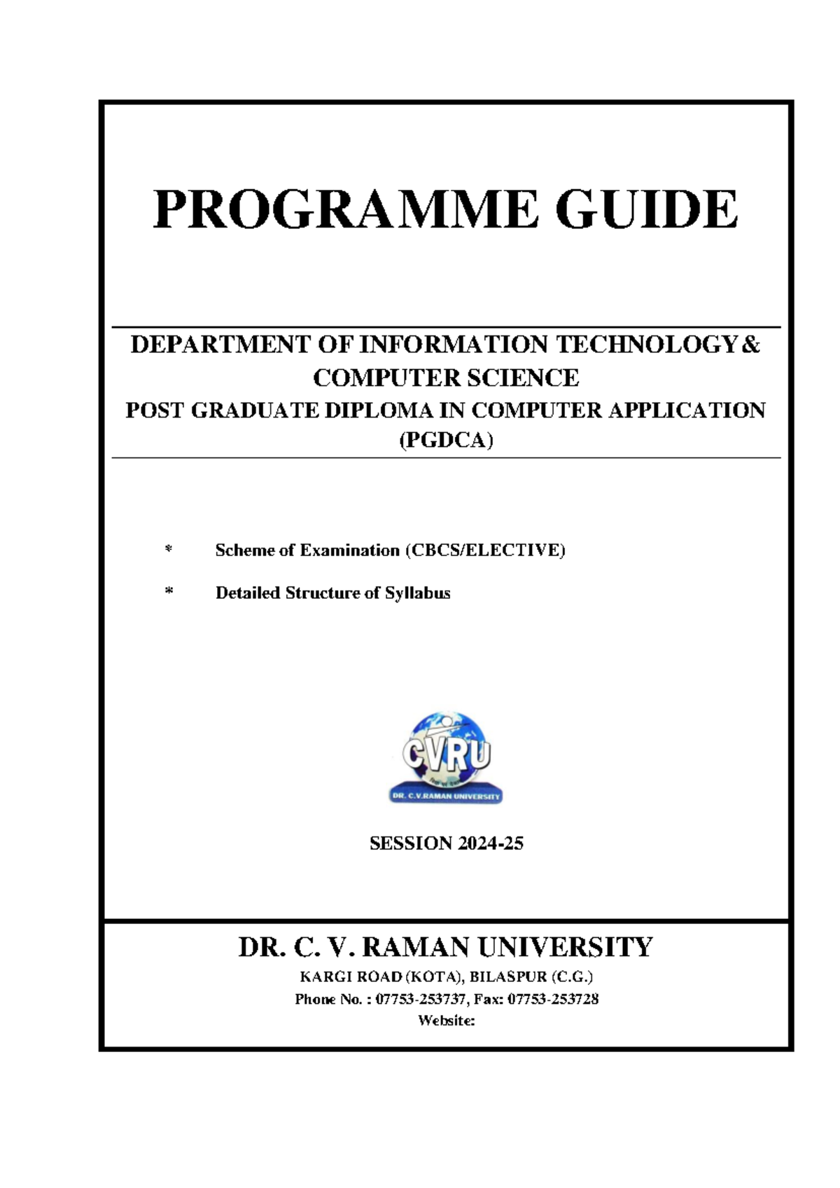 PGDCA - Online Skill Assessment Course Guide and Syllabus - Studocu