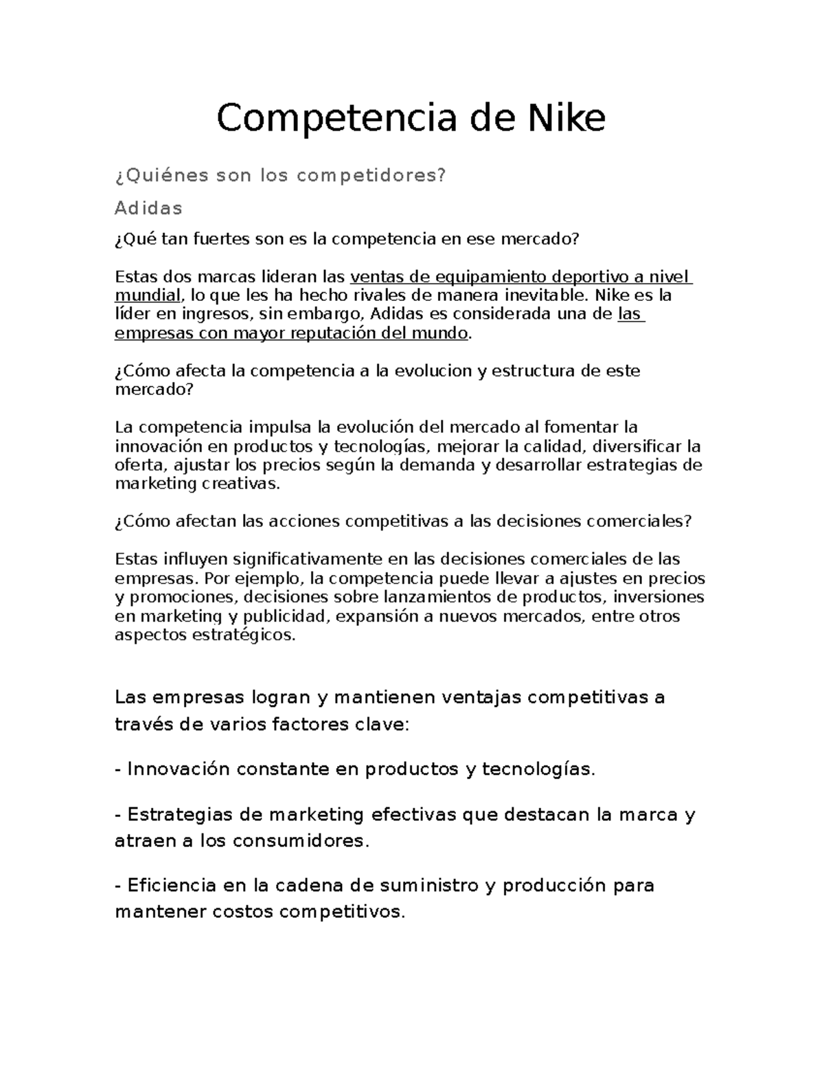 competidores nike